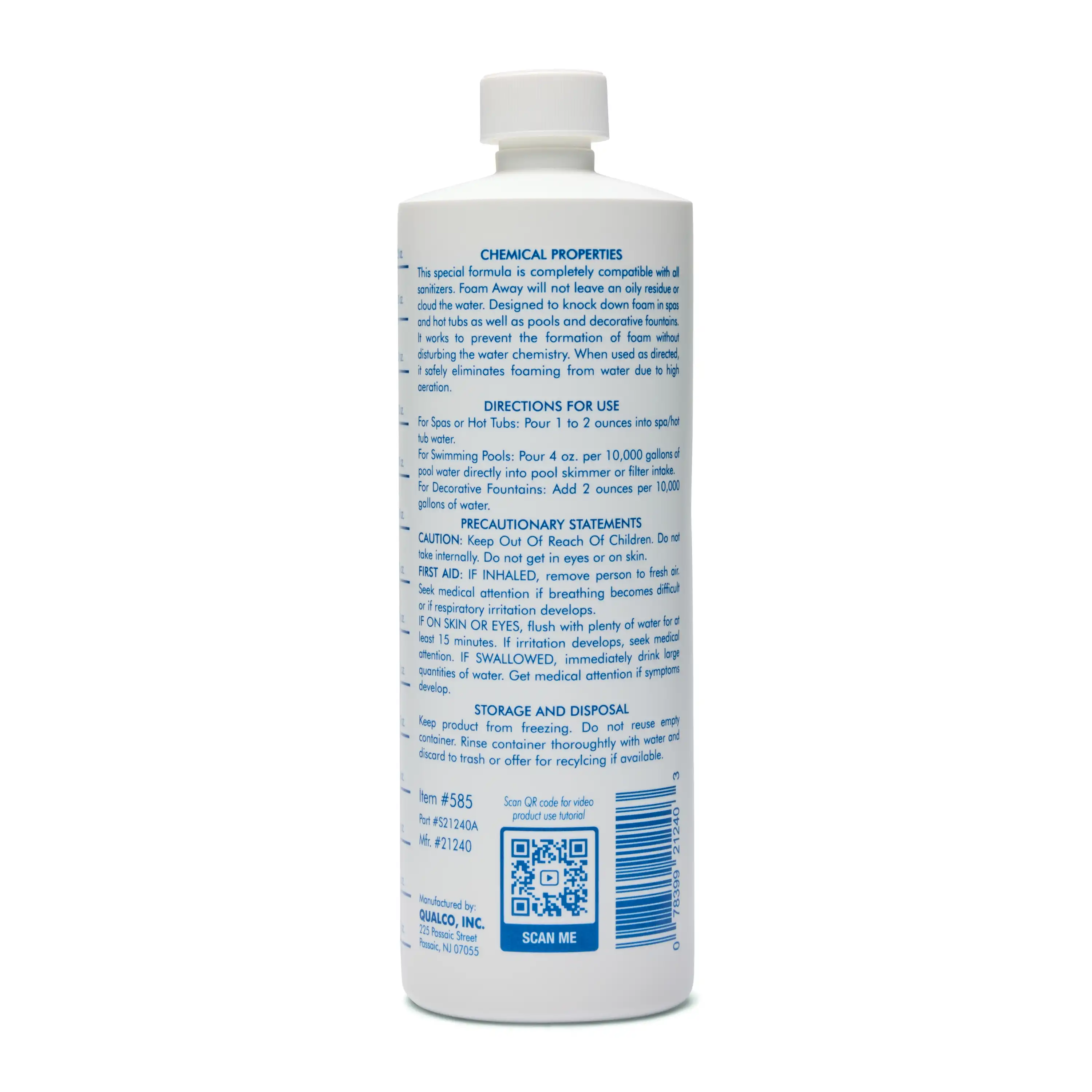 1 Quart Of WATER TRENDS Spa Foam Away - Image 3
