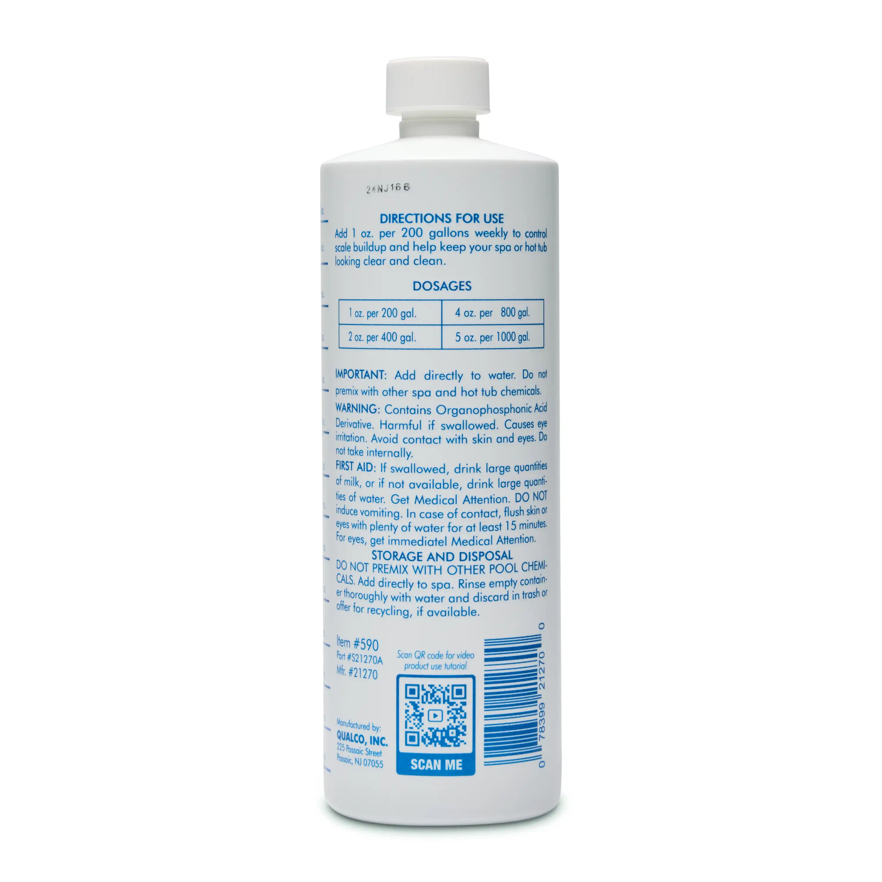 1 Quart Of WATER TRENDS Spa Metal & Stain Control - Image 3