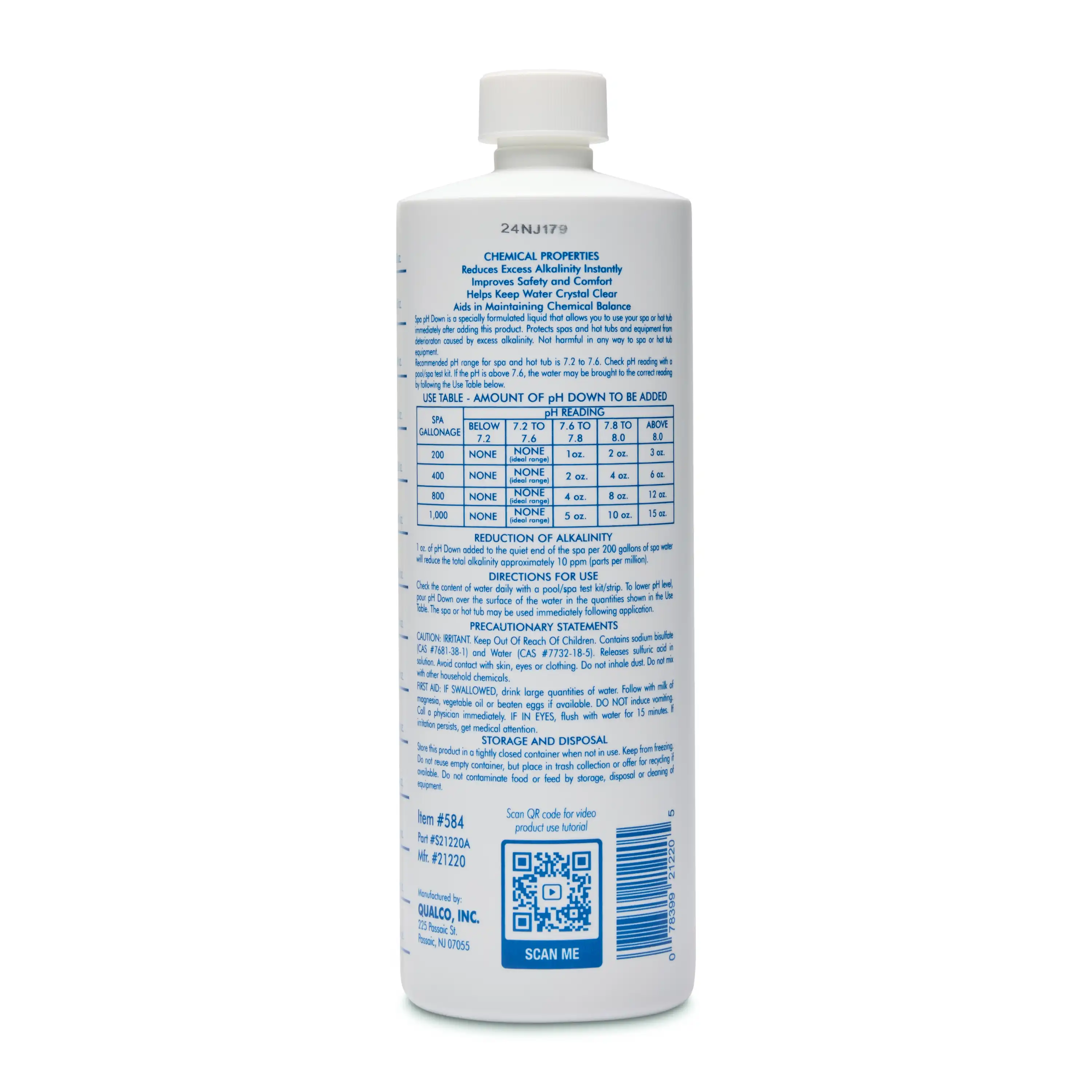 1 Quart Of WATER TRENDS Spa pH Down - Image 3