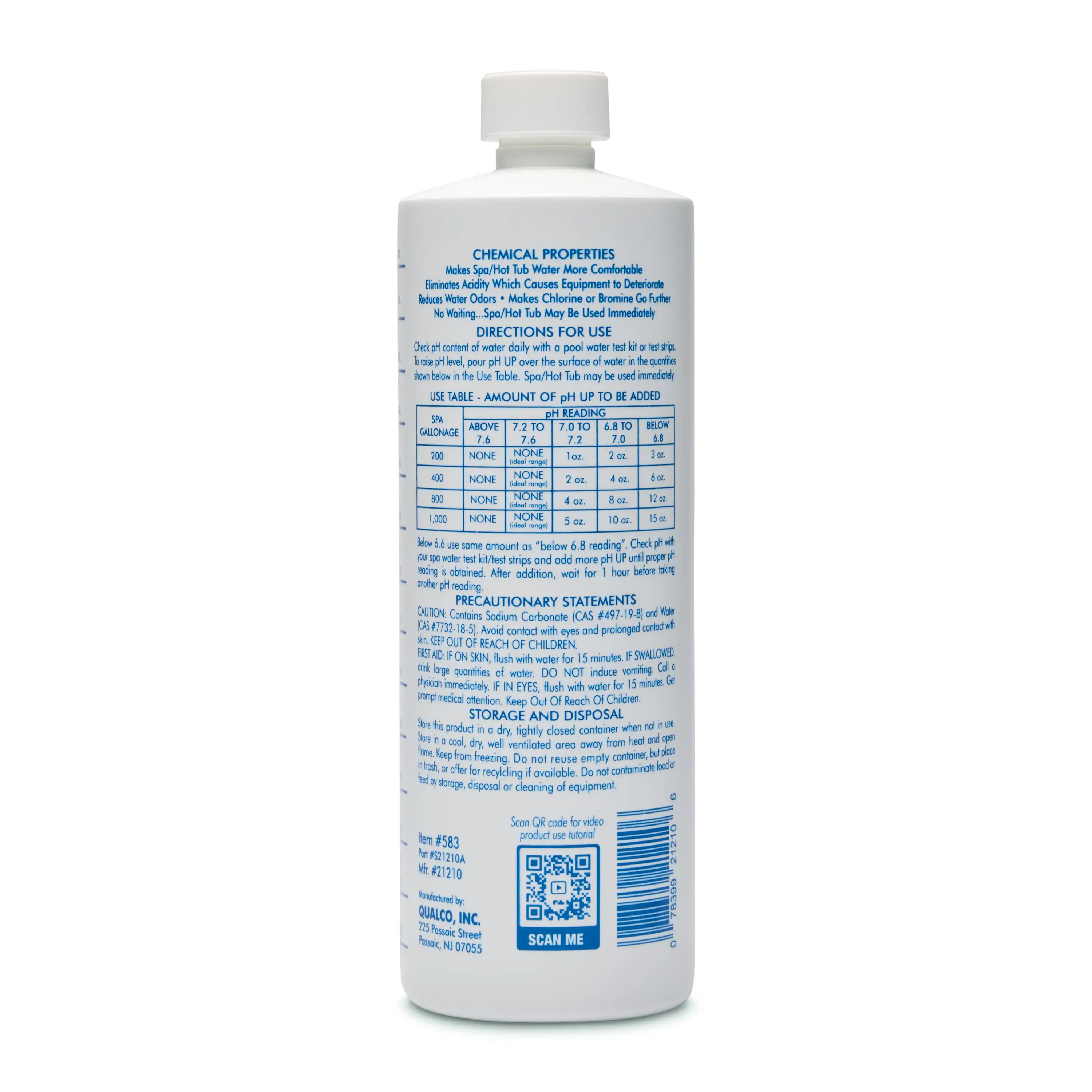 1 Quart Of WATER TRENDS Spa pH Up - Image 3