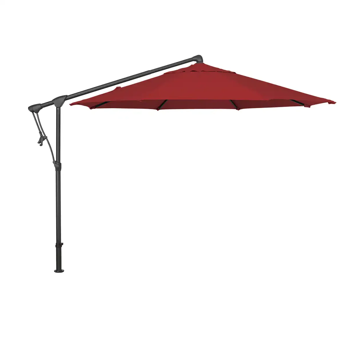 10' Classic Octagon Left-To-Right Tilt Cantilever Umbrella - Red - Image 5