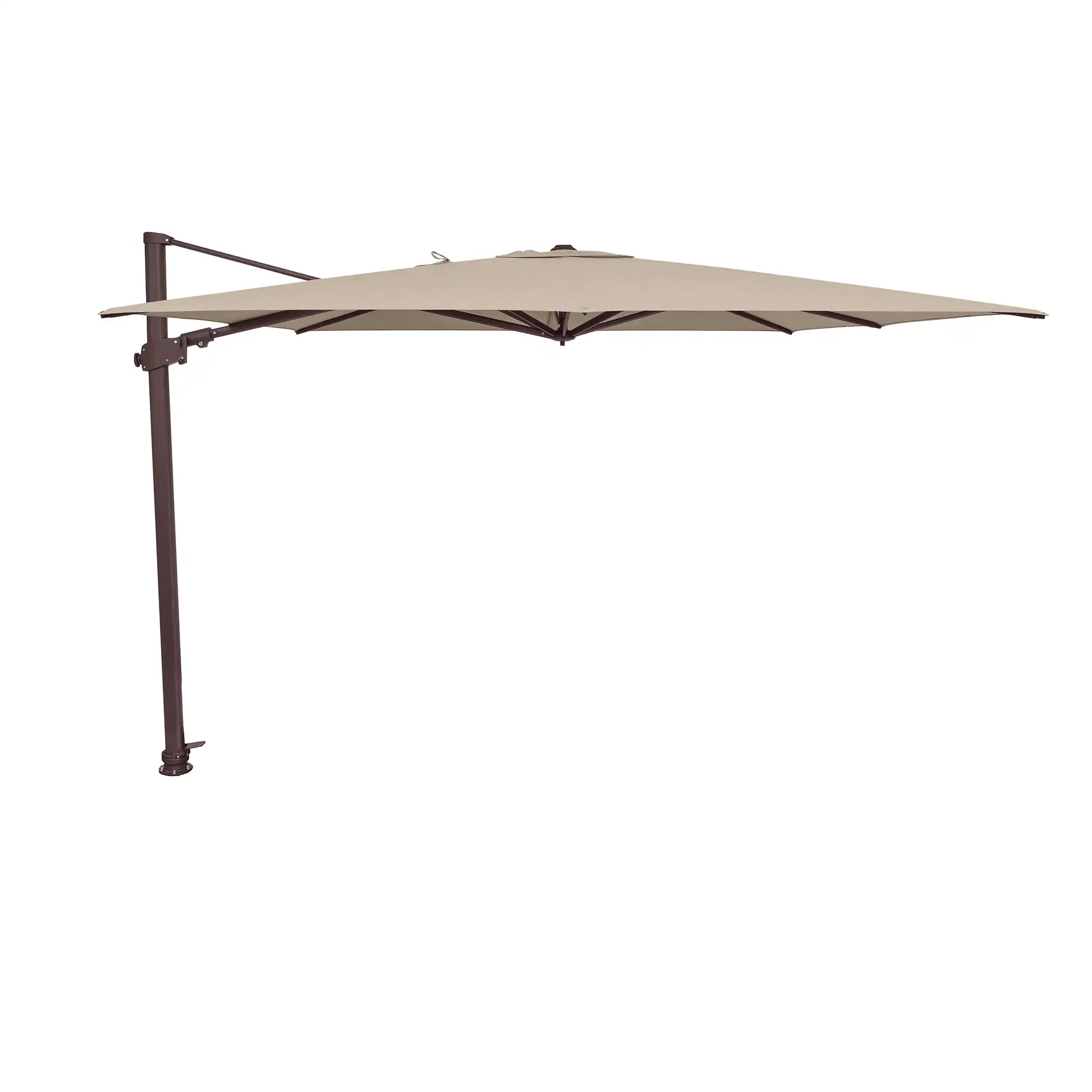 10' Classic Square AKZ Tilting Cantilever Umbrella - Champagne Linen - Image 4