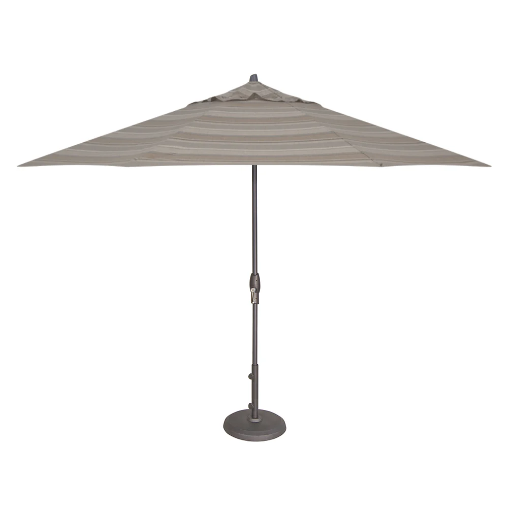 11' Designer Auto Tilt Market Umbrella - Trusted Fog - Image 2