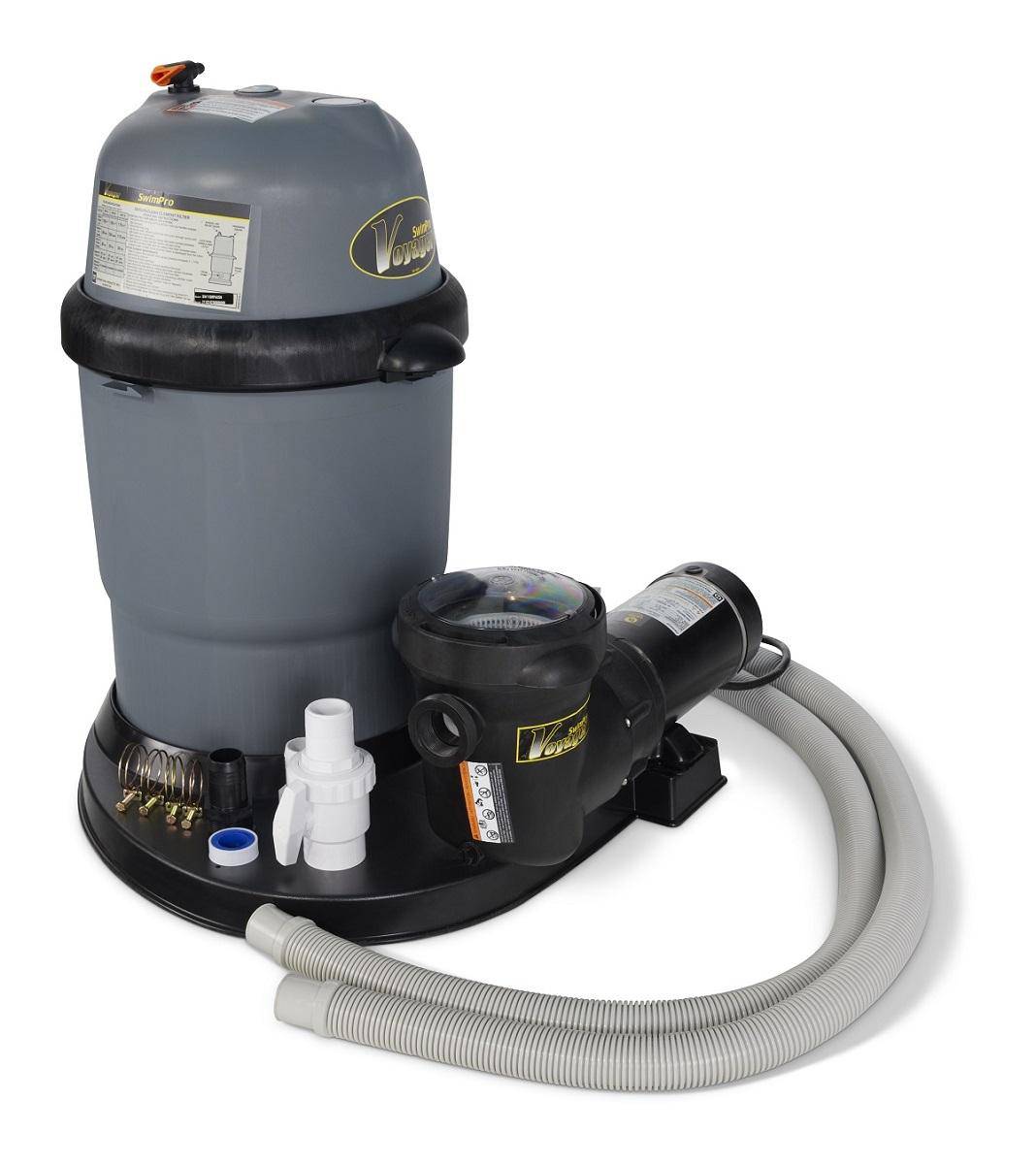 110 Swimpro 2HP 2 Speed Element System W/ Twist Lock Motor, Tank, Base, Cartridge, Fittings, & Hoses - Image 5