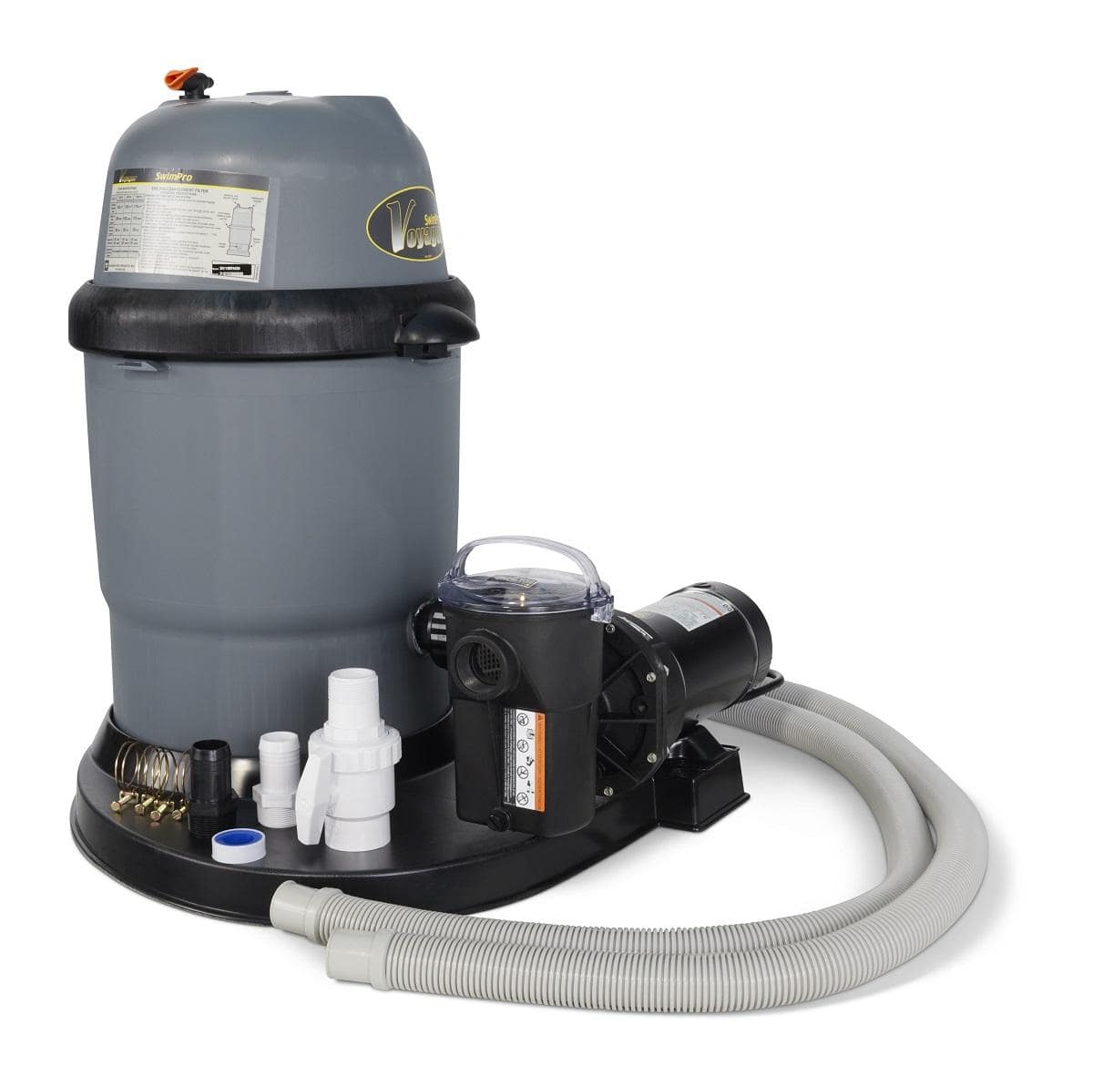 110 Swimpro 2HP Element System W/ Twist Lock Motor, Tank, Base, Cartridge, Fittings, & Hoses - Image 5