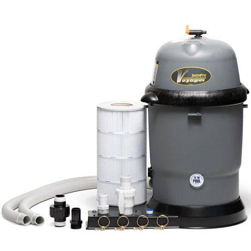 110 Swimpro Element Filter W/ Tank, Base, Cartridge, Fittings, & Hoses