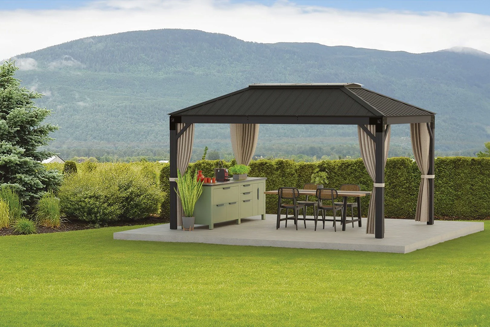 11'x14' Sequoia W/ Privacy Drapes & Screens - Image 3