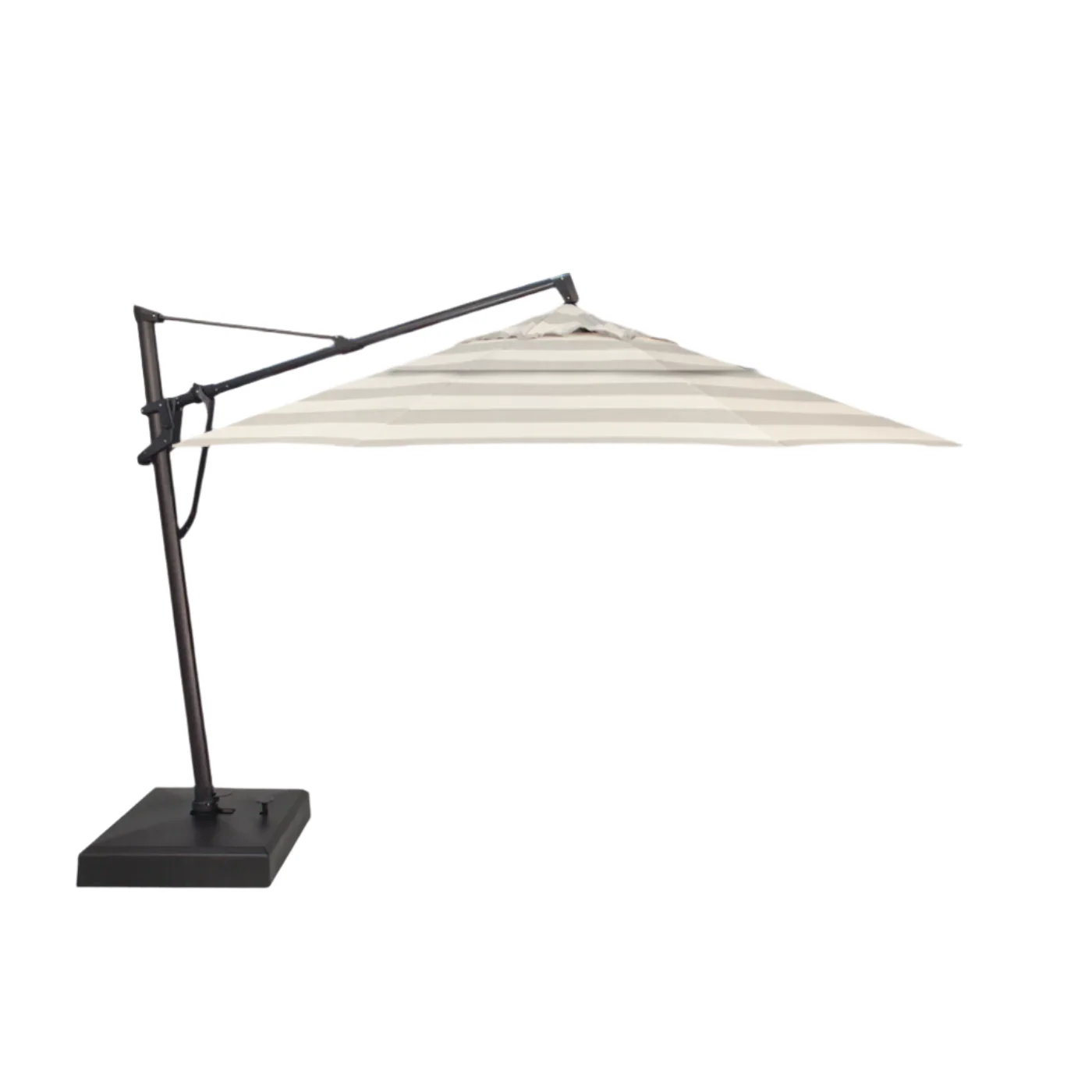 13' Designer Octagon AKZ+ Cantilever Umbrella - New Block Smoke Stripe - Image 3
