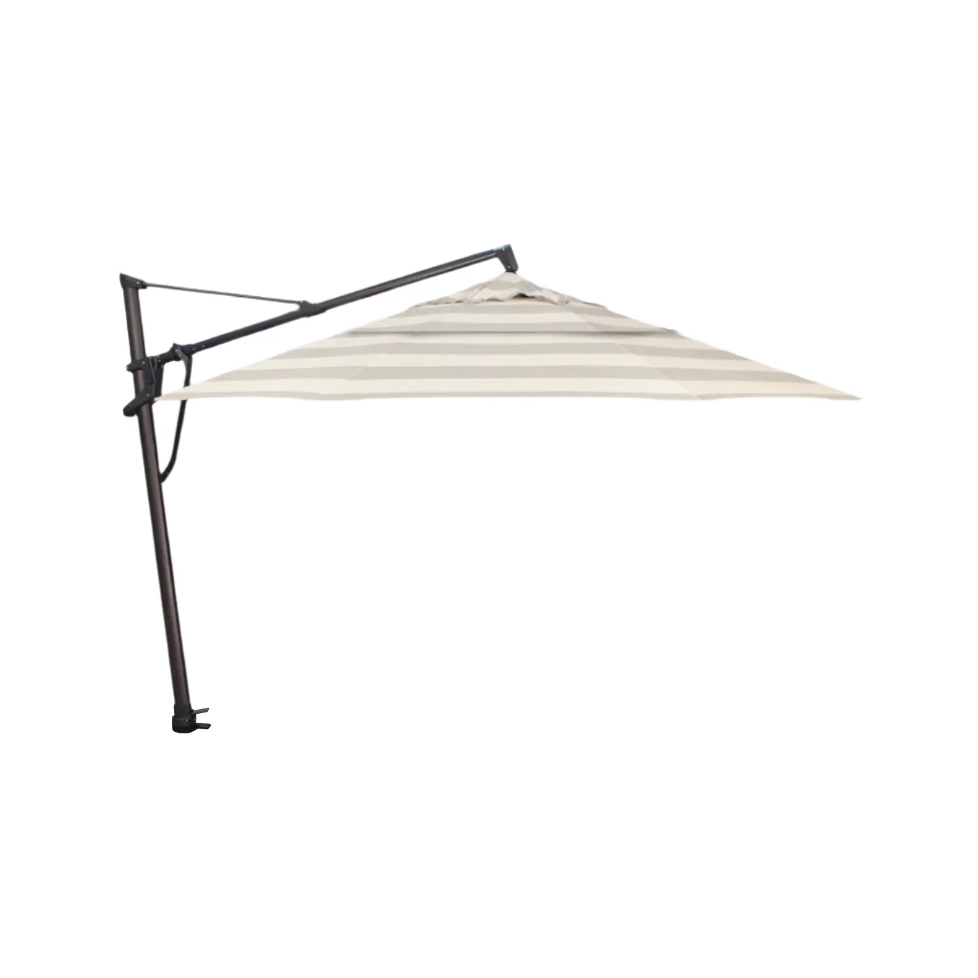 13' Designer Octagon AKZ+ Cantilever Umbrella - New Block Smoke Stripe - Image 7