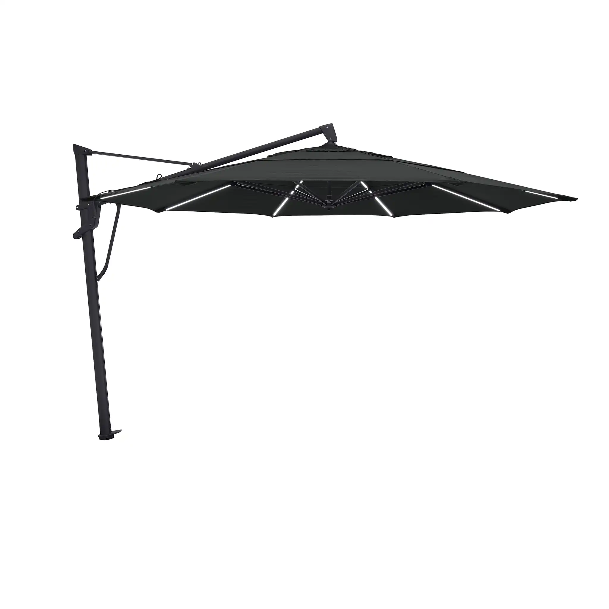 13' Designer Octagon AKZ+ Starlux Cantilever Umbrella - Black - Image 5