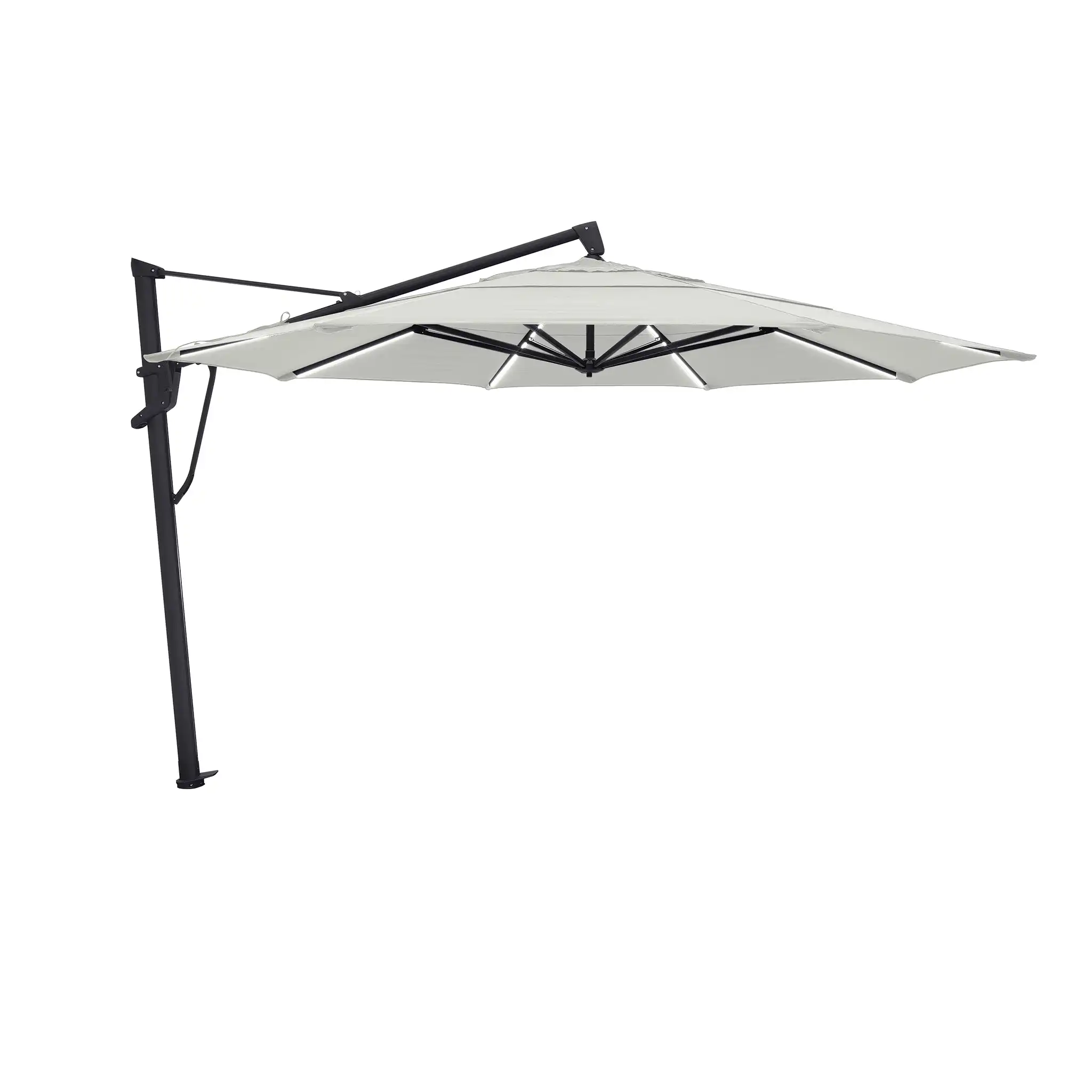 13' Designer Octagon AKZ+ Starlux Cantilever Umbrella - Natural - Image 5