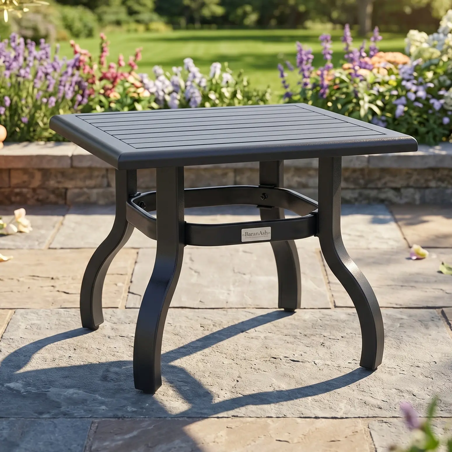 23" Square Black End Table
