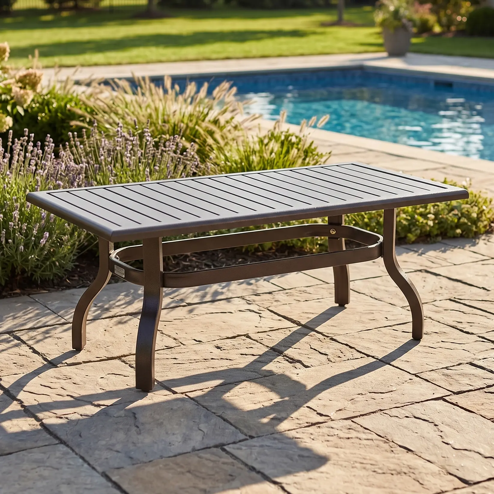26"x48" Rectangle Brown Coffee Table
