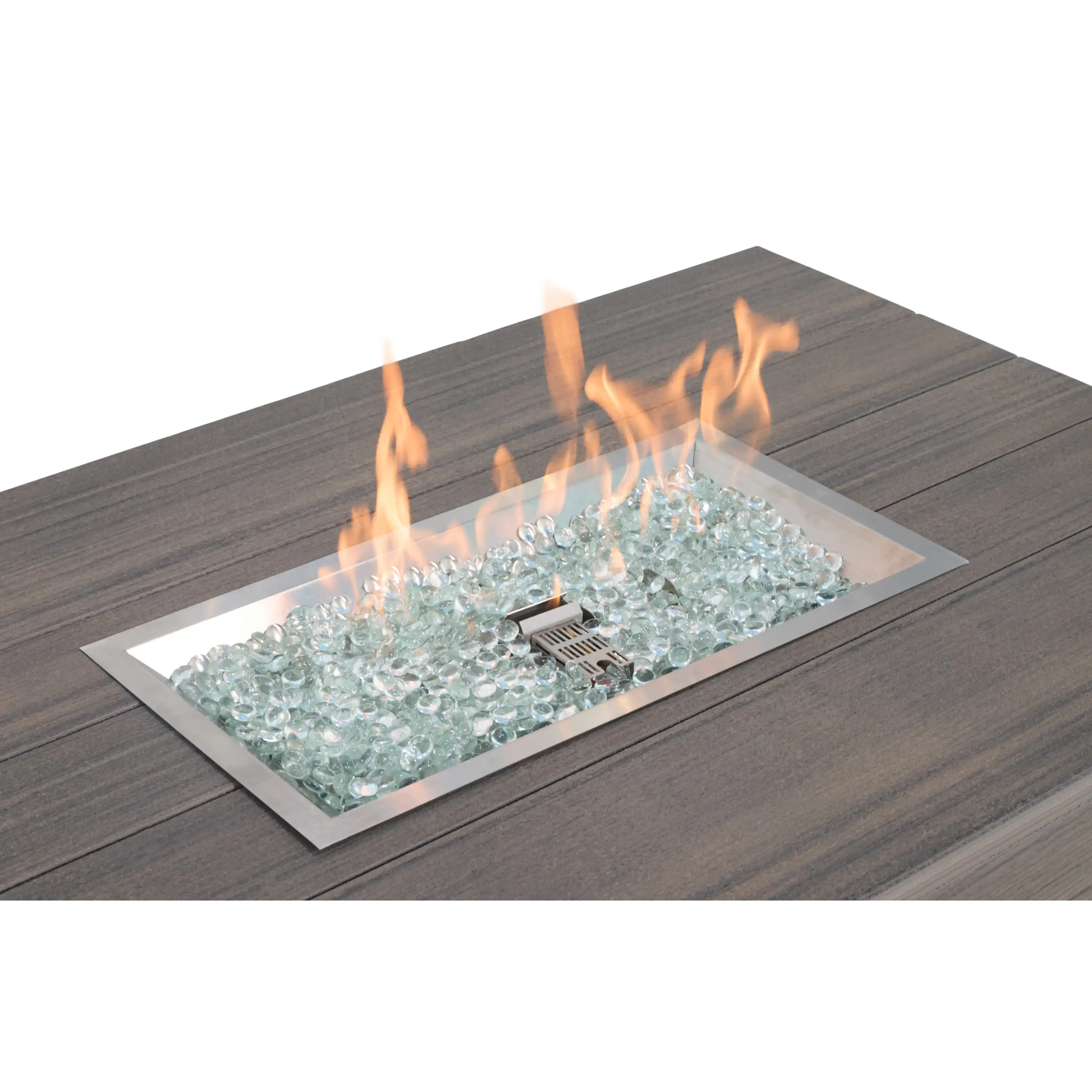 35"x53" Heathered Smoke Aura Fire Table W/ Wind Guard - Image 6