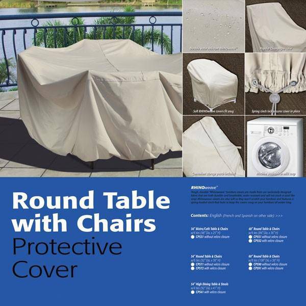 36" Round Complete Set Cover W/ Ties - Image 3