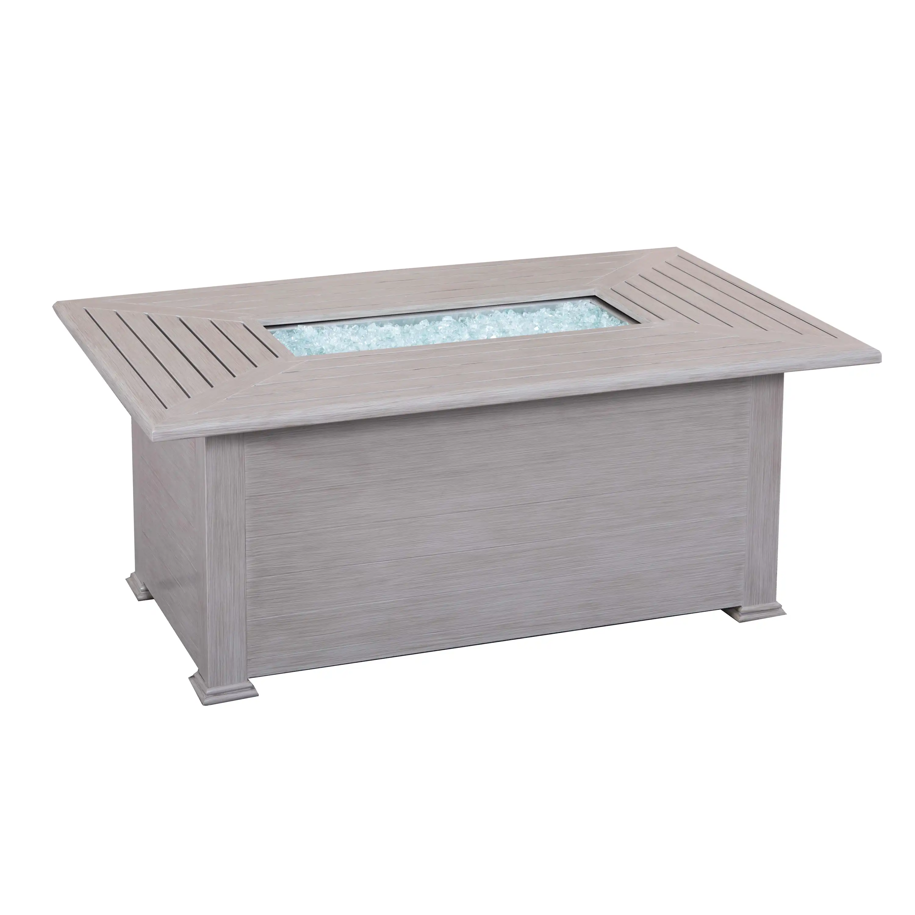 36"x58" Farnham Driftwood Fire Table W/ Lid - Image 3
