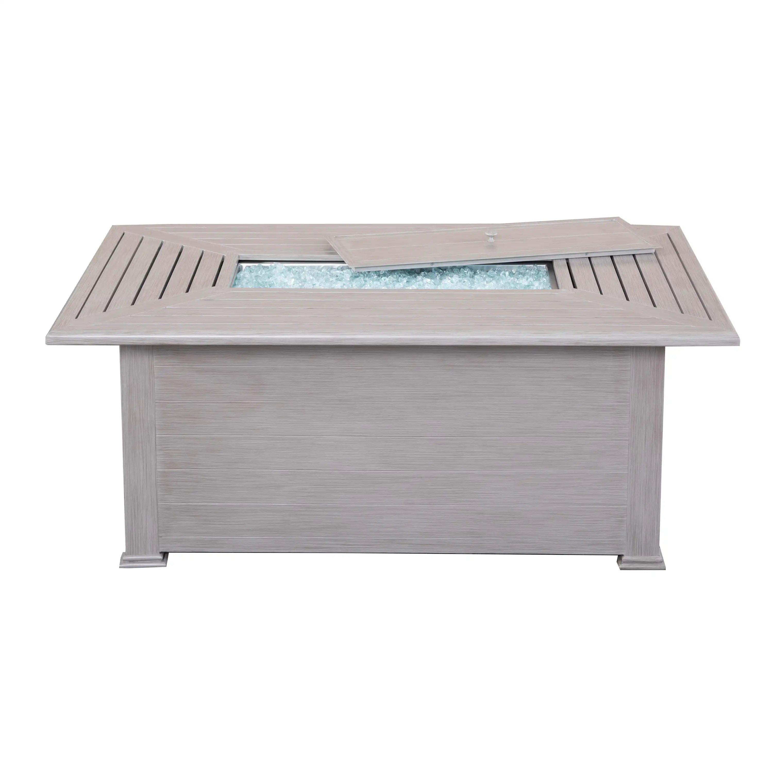36"x58" Farnham Driftwood Fire Table W/ Lid - Image 5