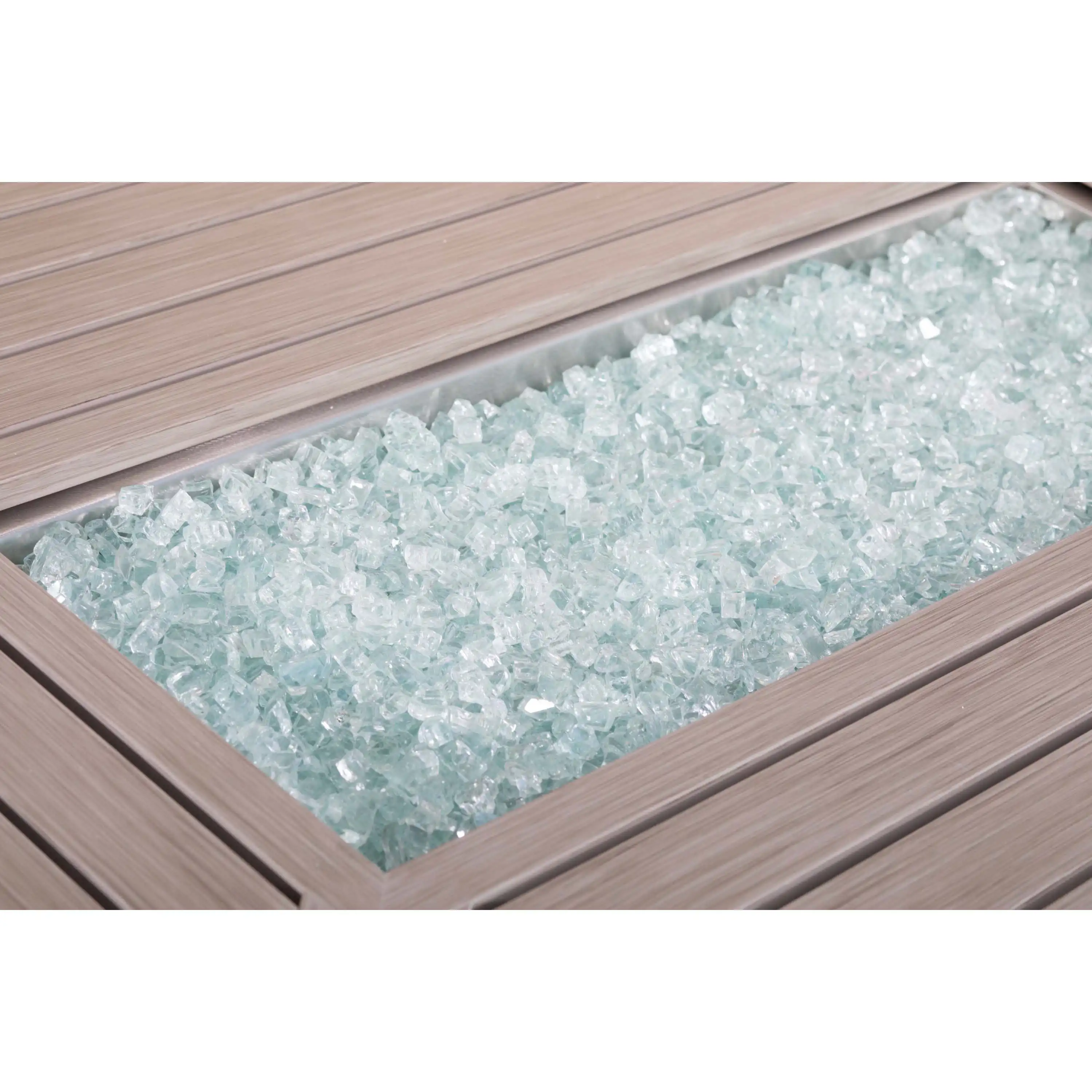 36"x58" Farnham Driftwood Fire Table W/ Lid - Image 6