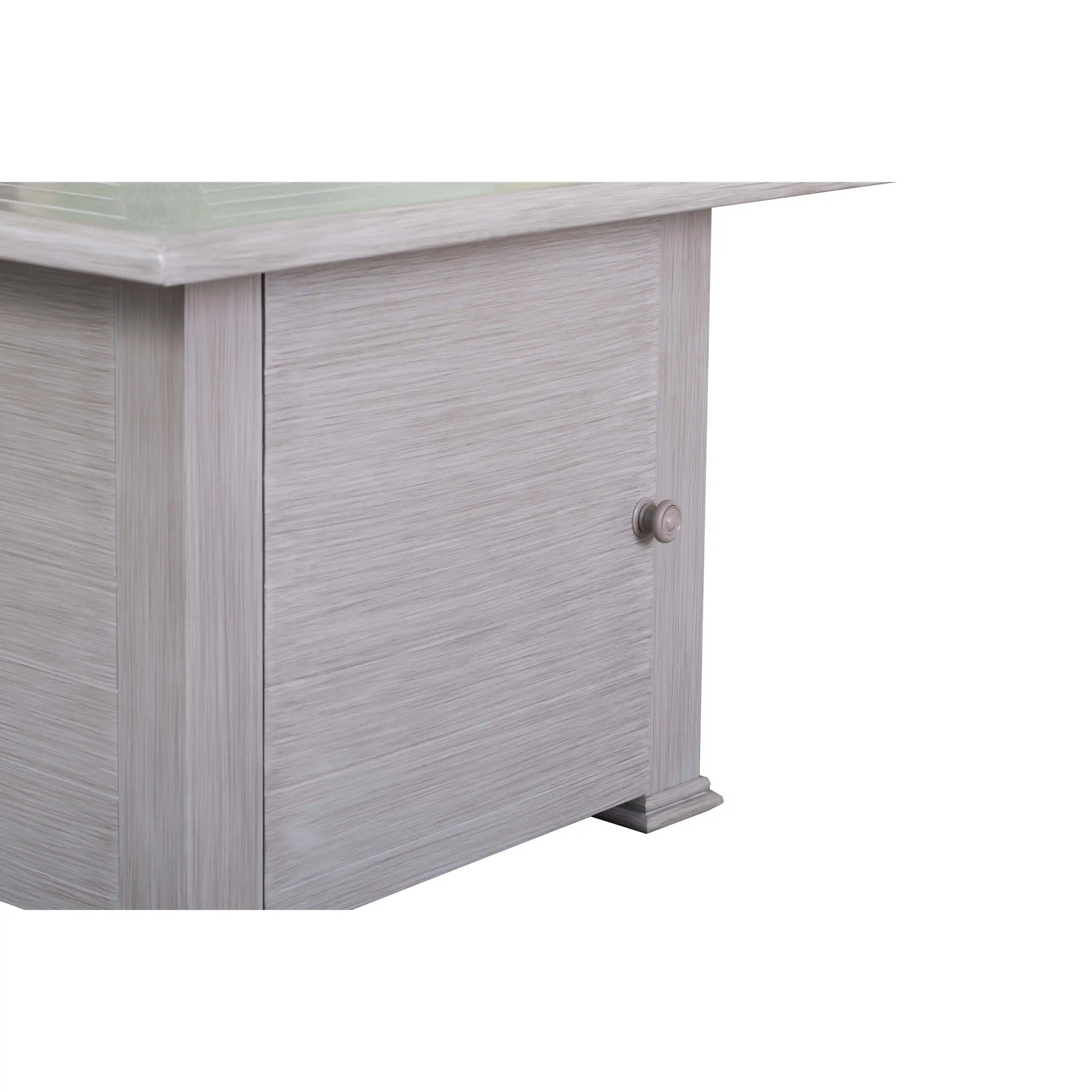 36"x58" Farnham Driftwood Fire Table W/ Lid - Image 9