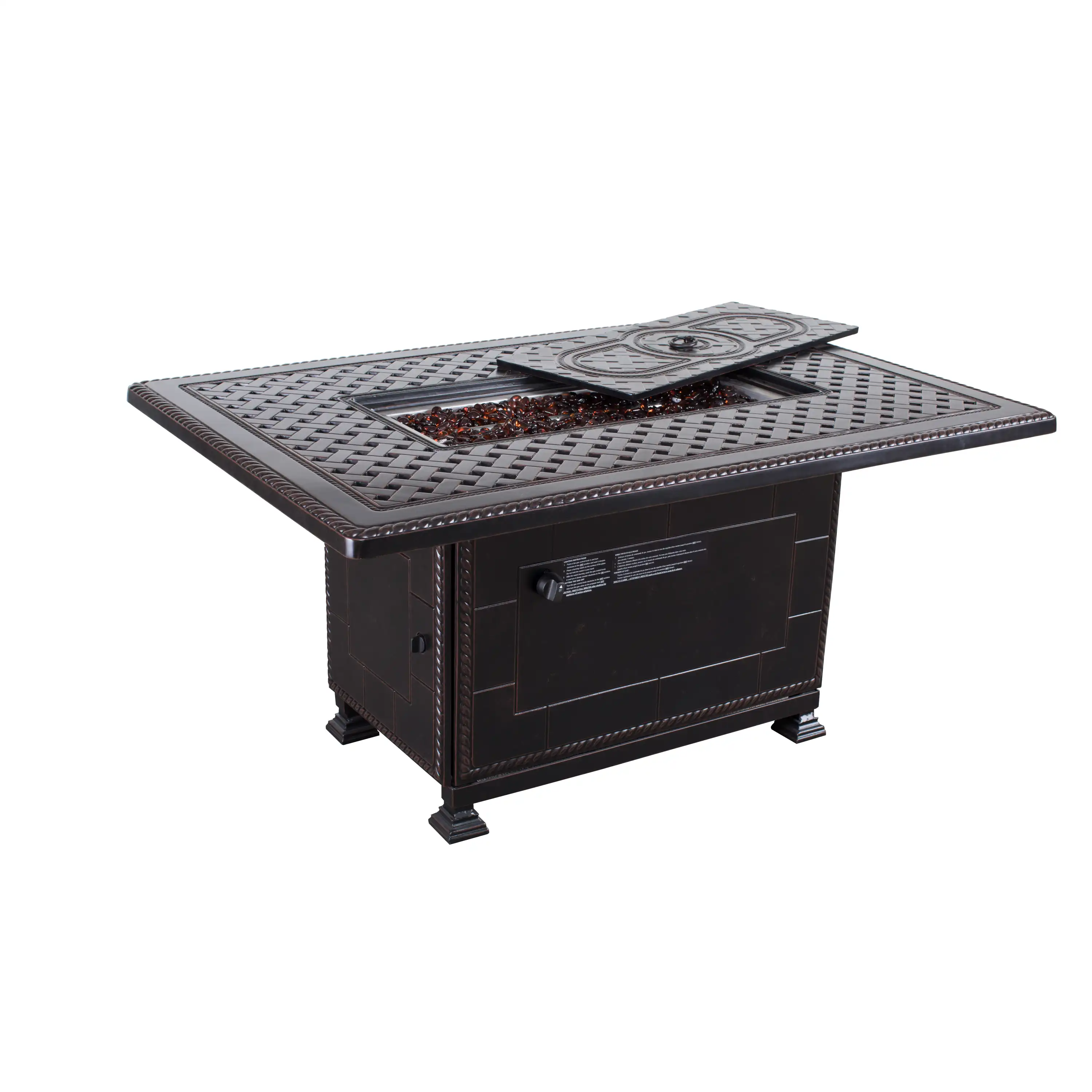 38"x56" Grand Terrace Fire Table W/ Lid - Image 4