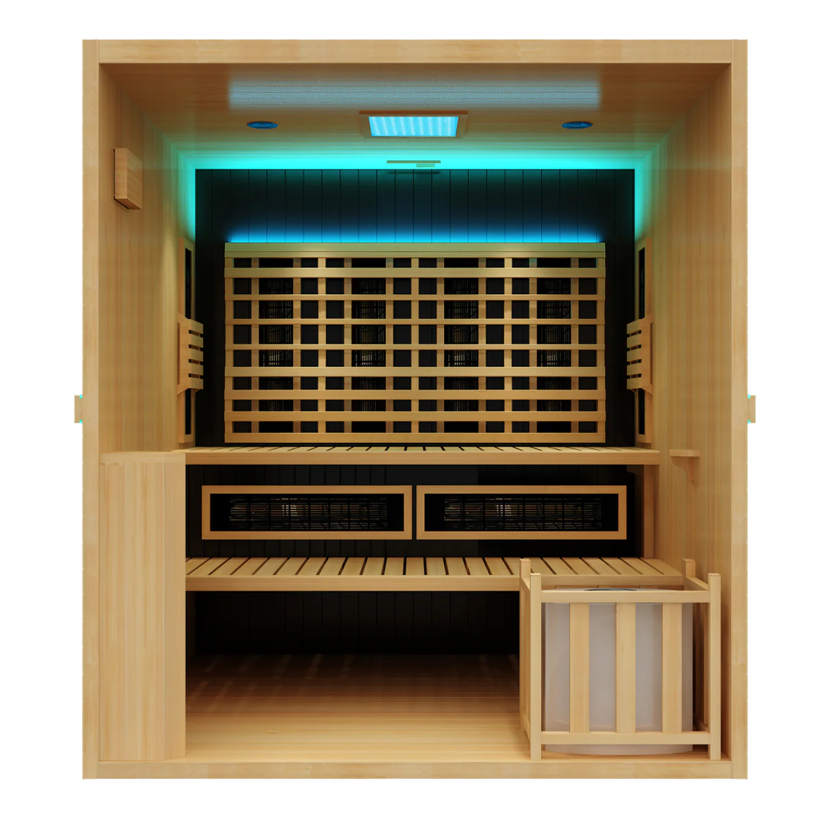 4 Person Combo Infrared and Steam Sauna With Bluetooth - Image 2