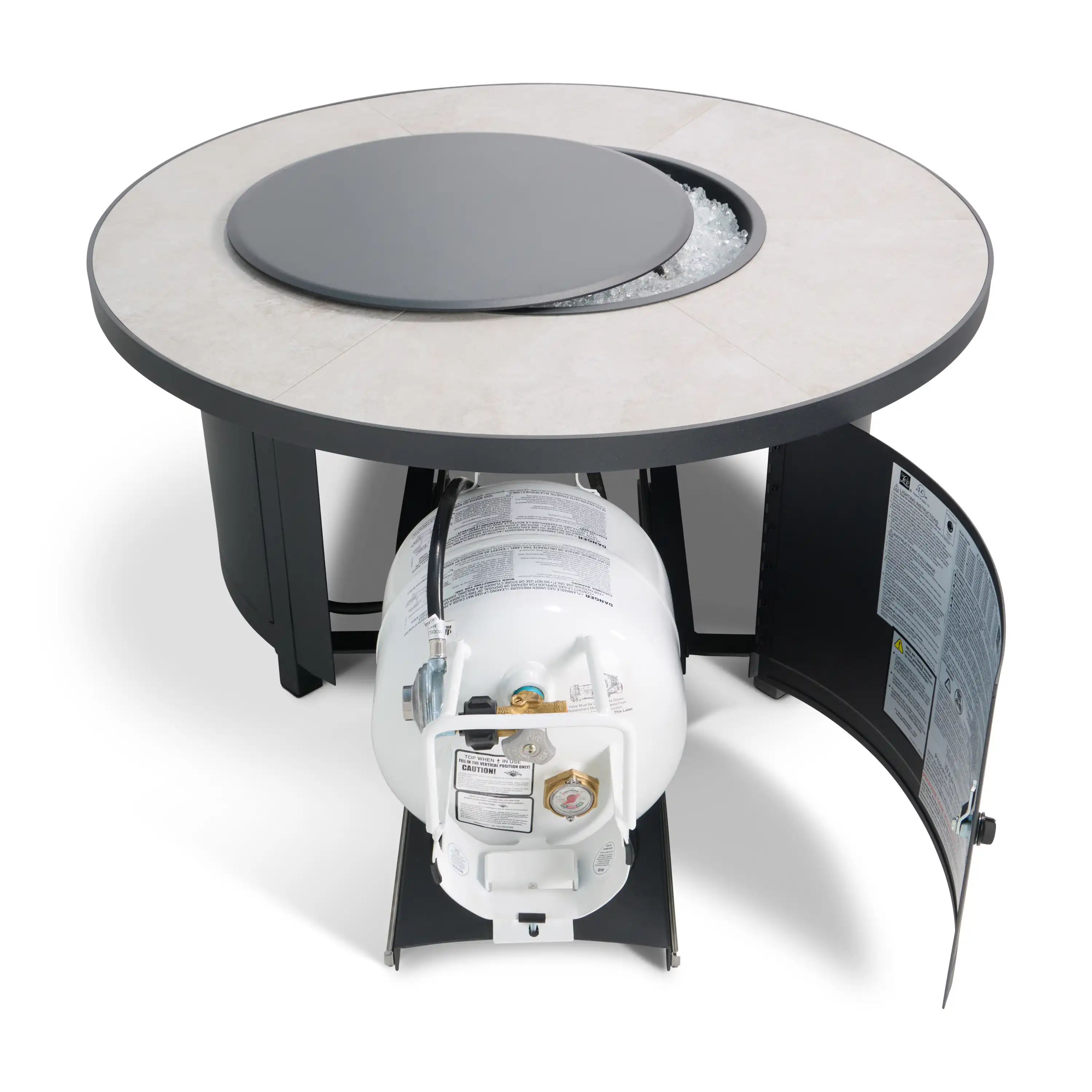 42" Capri Summit Grey Fire Table W/ Lid - Image 9