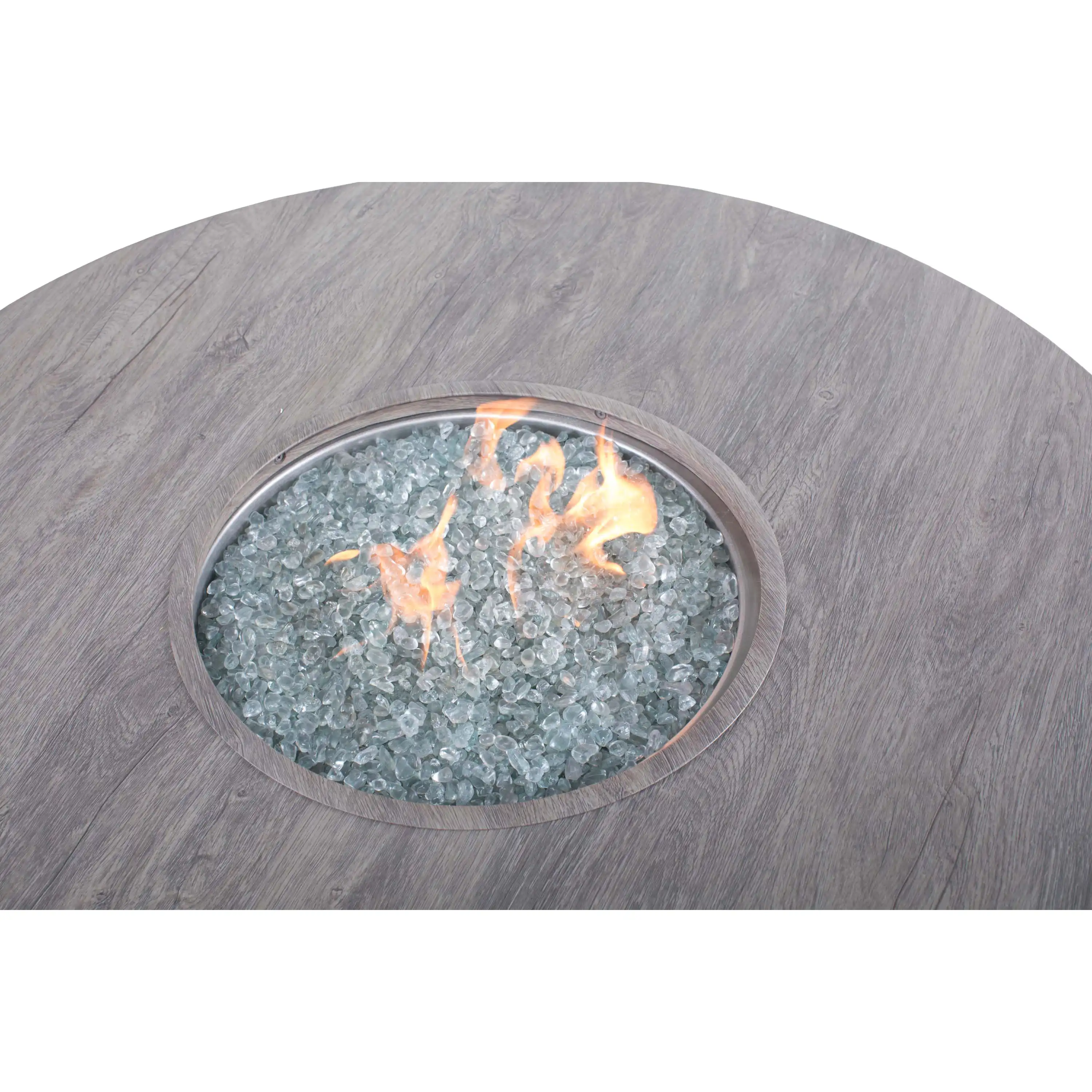 42" Grey Erie Etch Fire Table W/ Lid - Image 7
