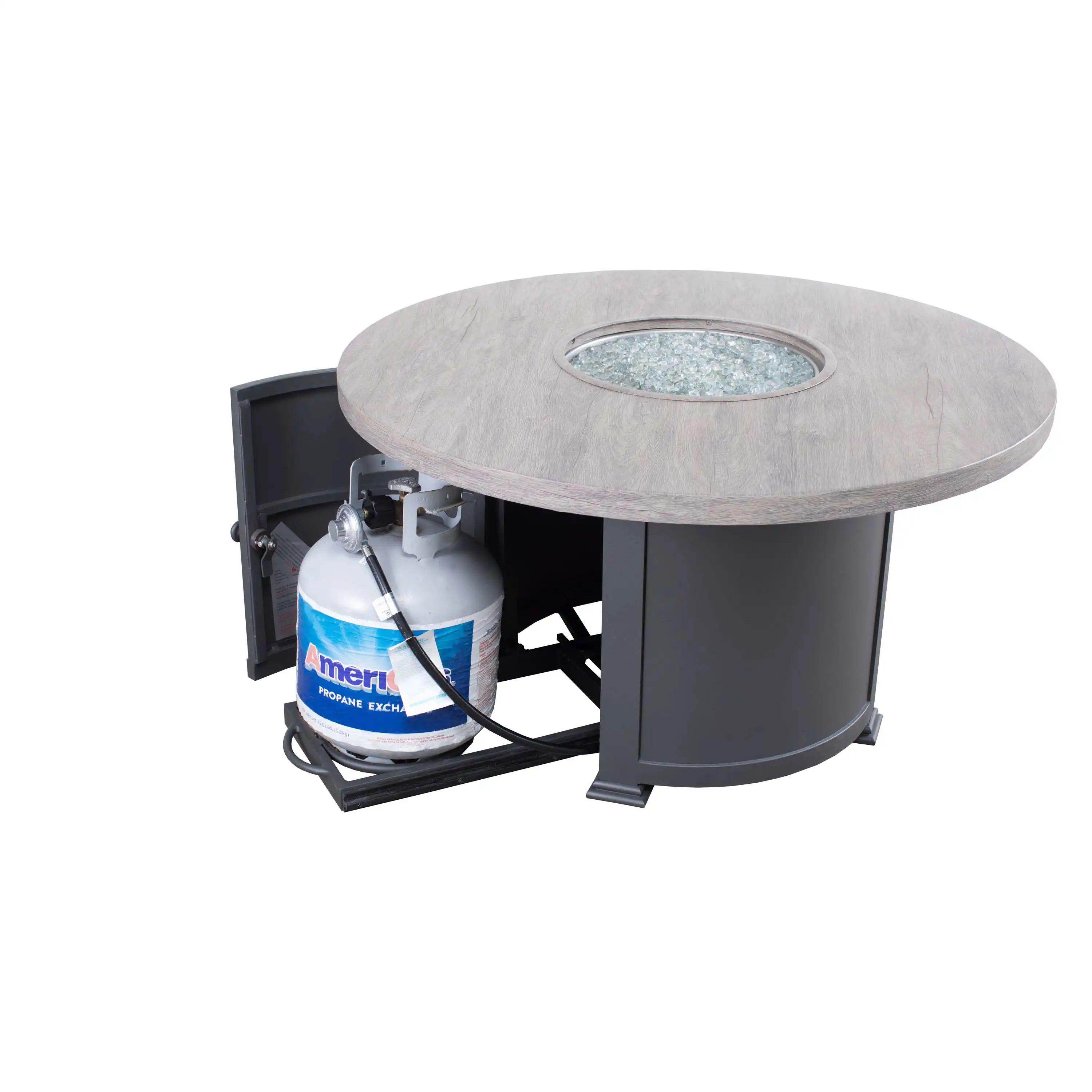 42" Grey Erie Etch Fire Table W/ Lid - Image 8