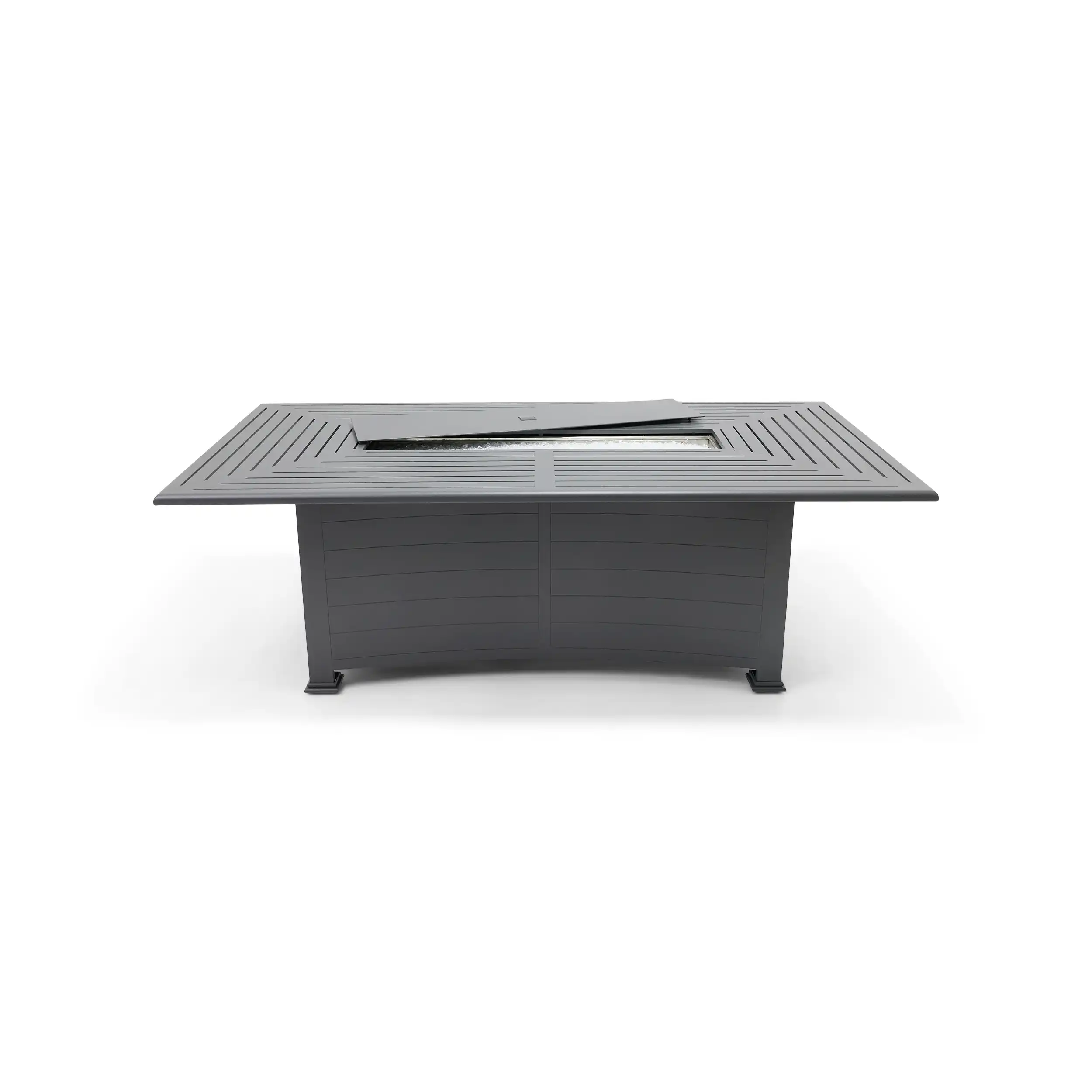 44"x84" Farnham Graphite Fire Dining Table W/ Lid - Image 11