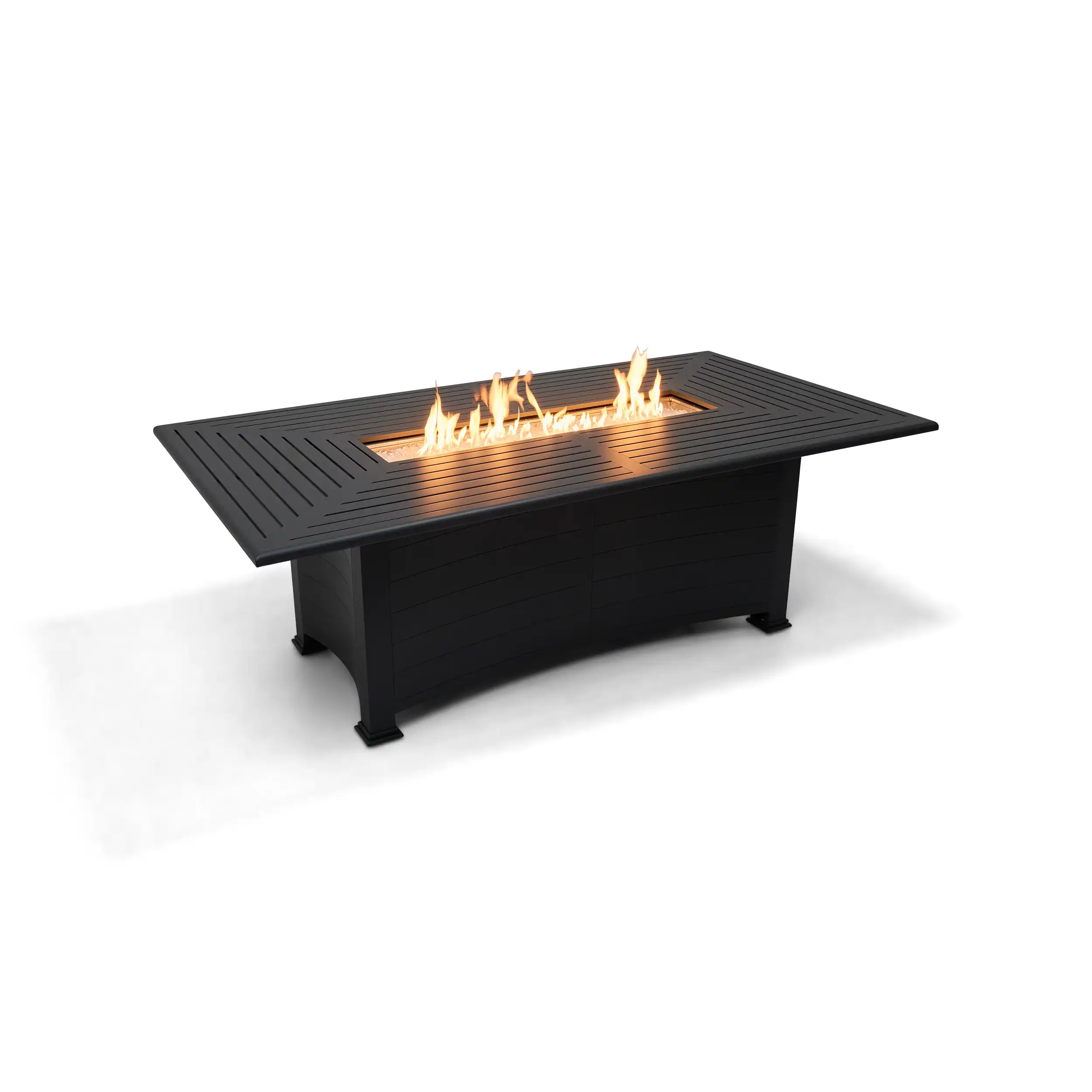 44"x84" Farnham Graphite Fire Dining Table W/ Lid - Image 2