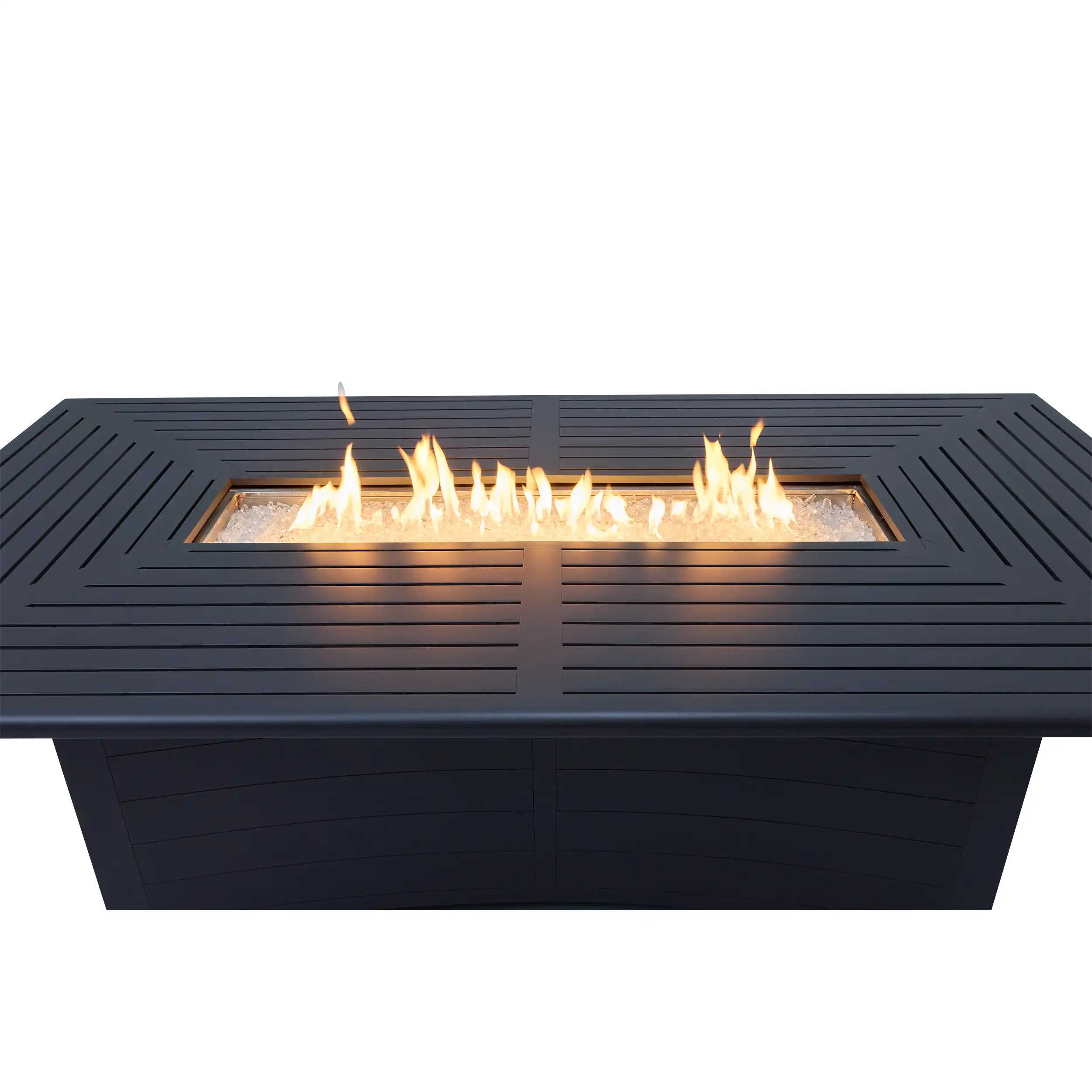 44"x84" Farnham Graphite Fire Dining Table W/ Lid - Image 5