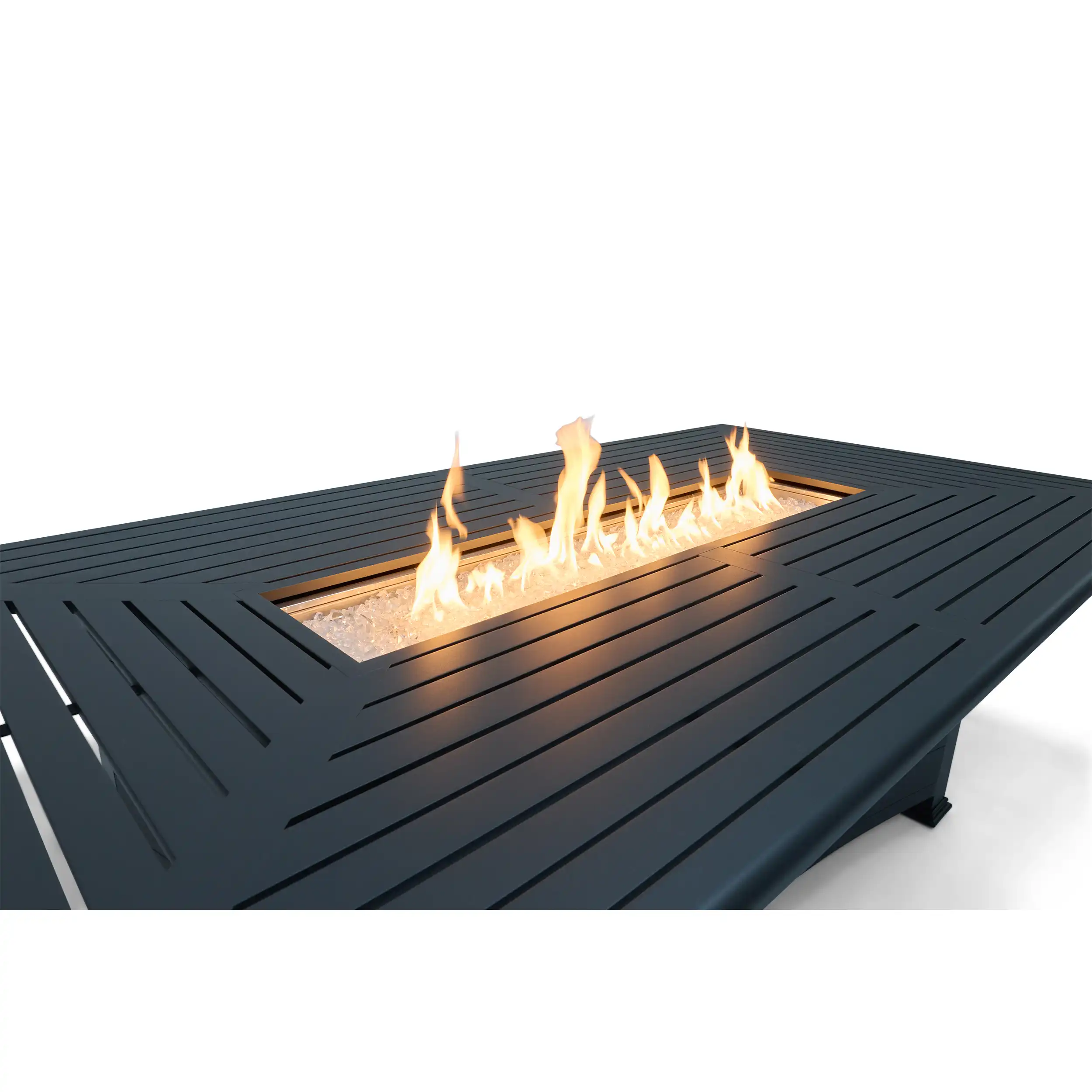 44"x84" Farnham Graphite Fire Dining Table W/ Lid - Image 6