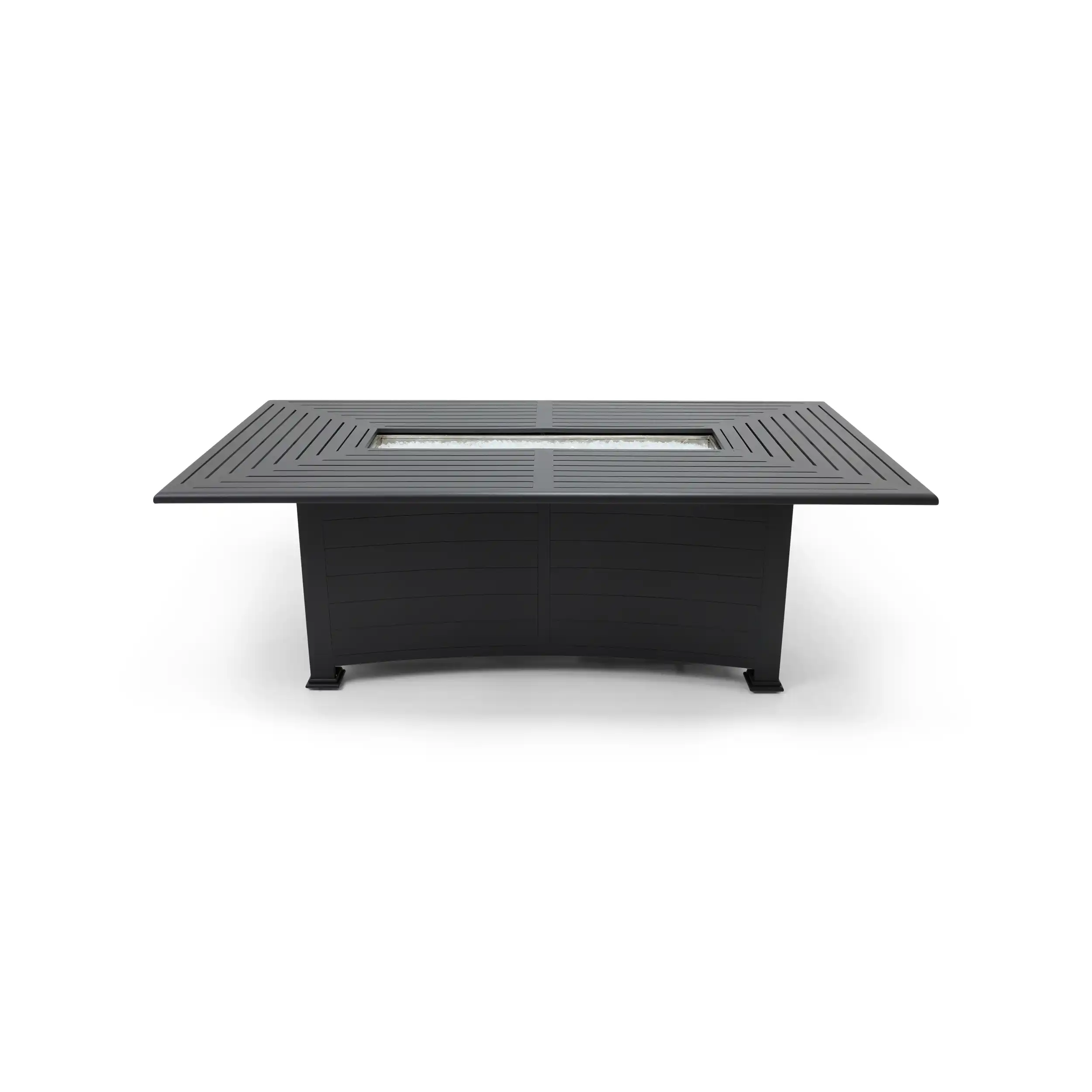 44"x84" Farnham Graphite Fire Dining Table W/ Lid - Image 8