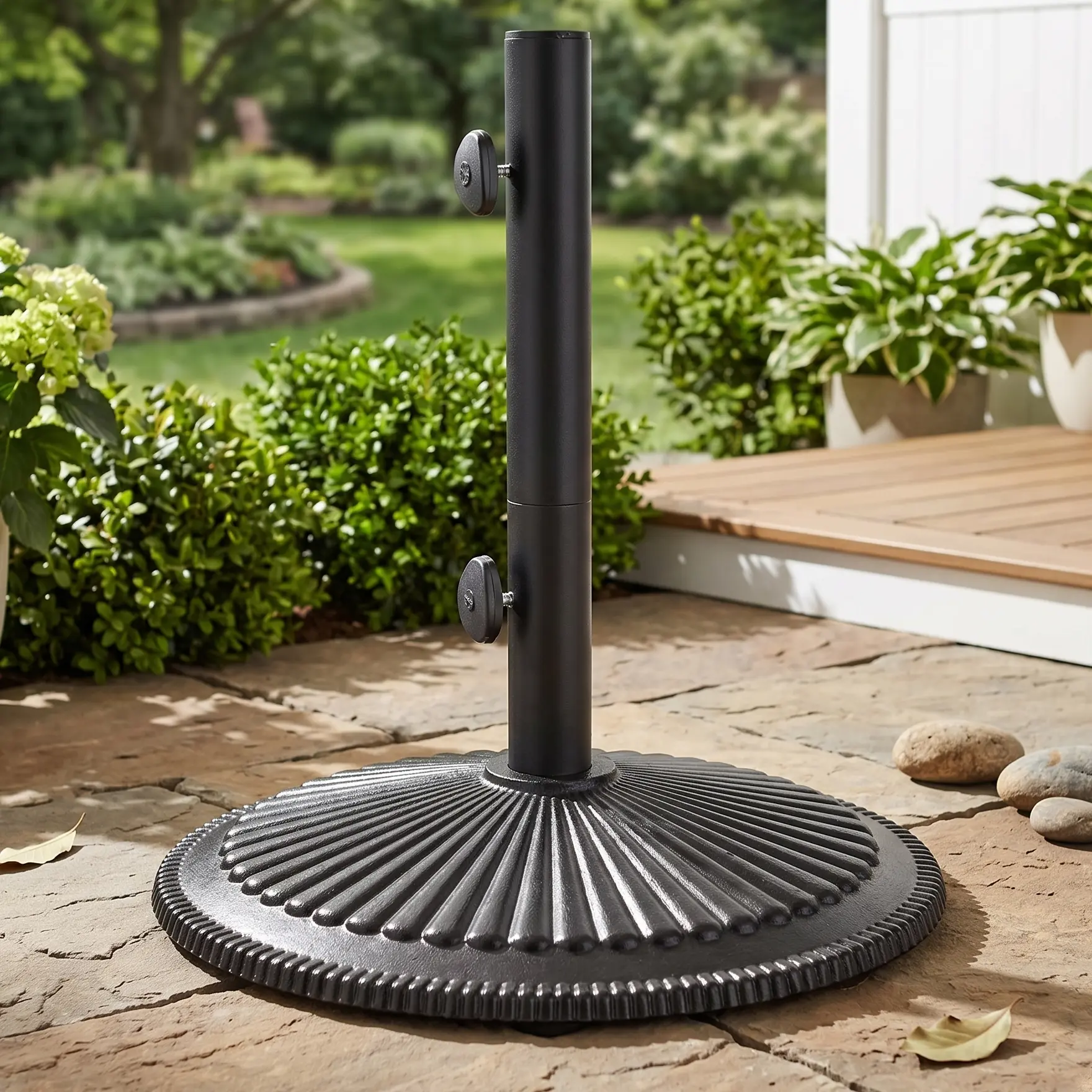 50 lbs. Classic Cast Iron Umbrella Base - Black