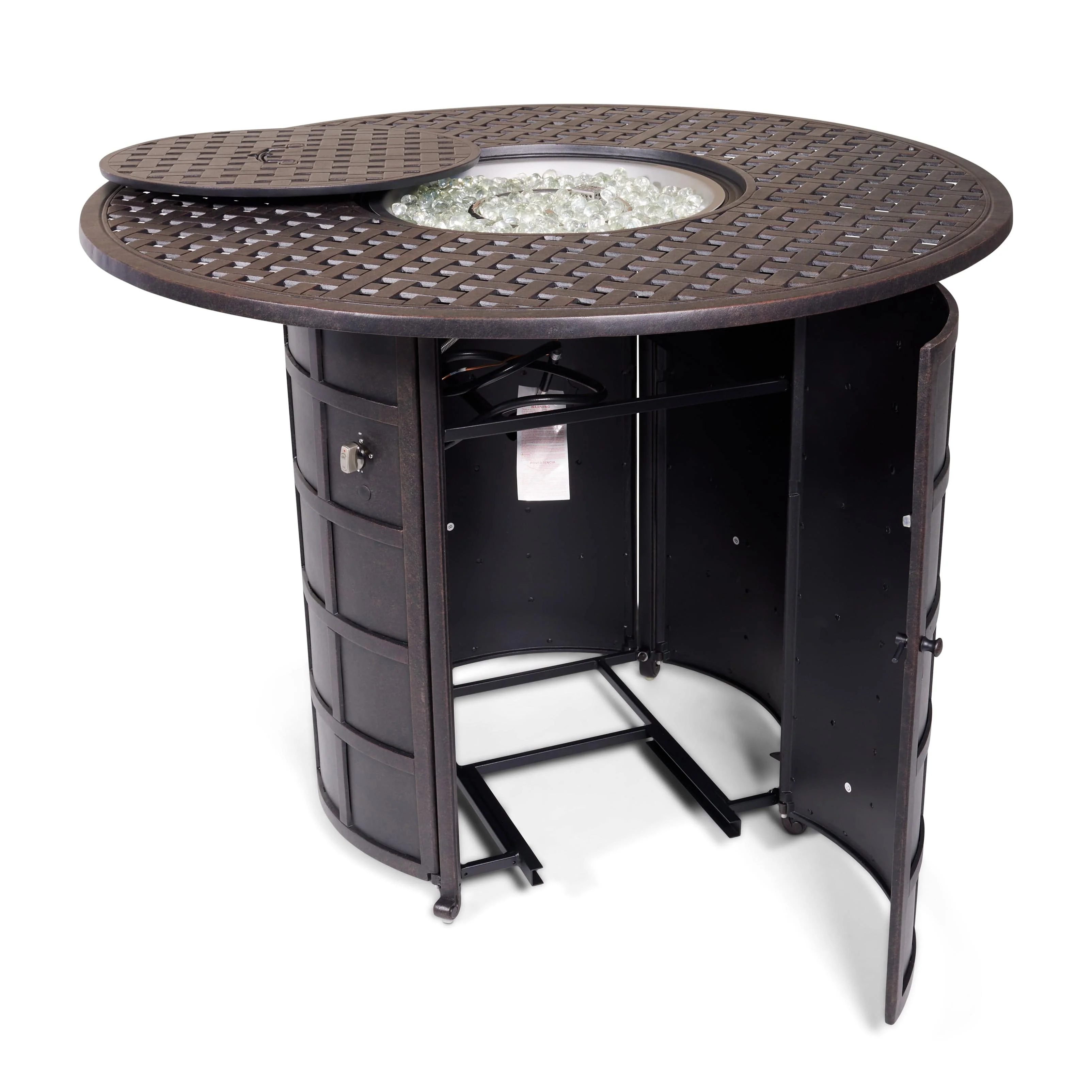 54" Newport Bar Height Fire Table W/ Lid - Image 4