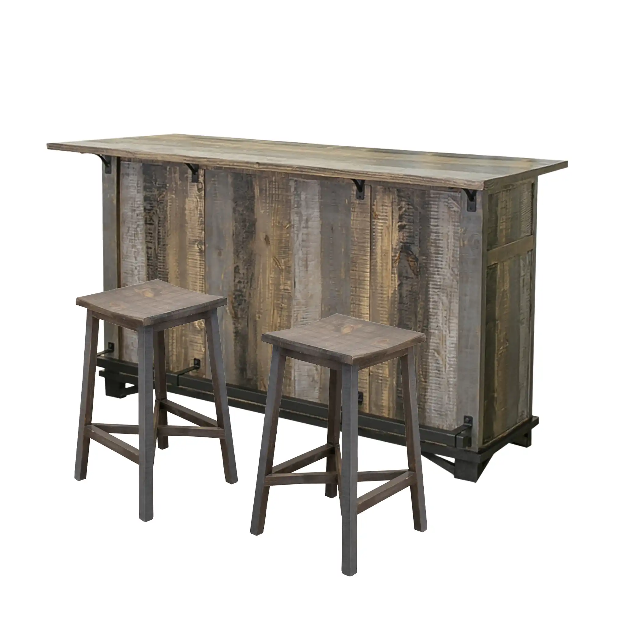 76" Studio Gray Bar Set