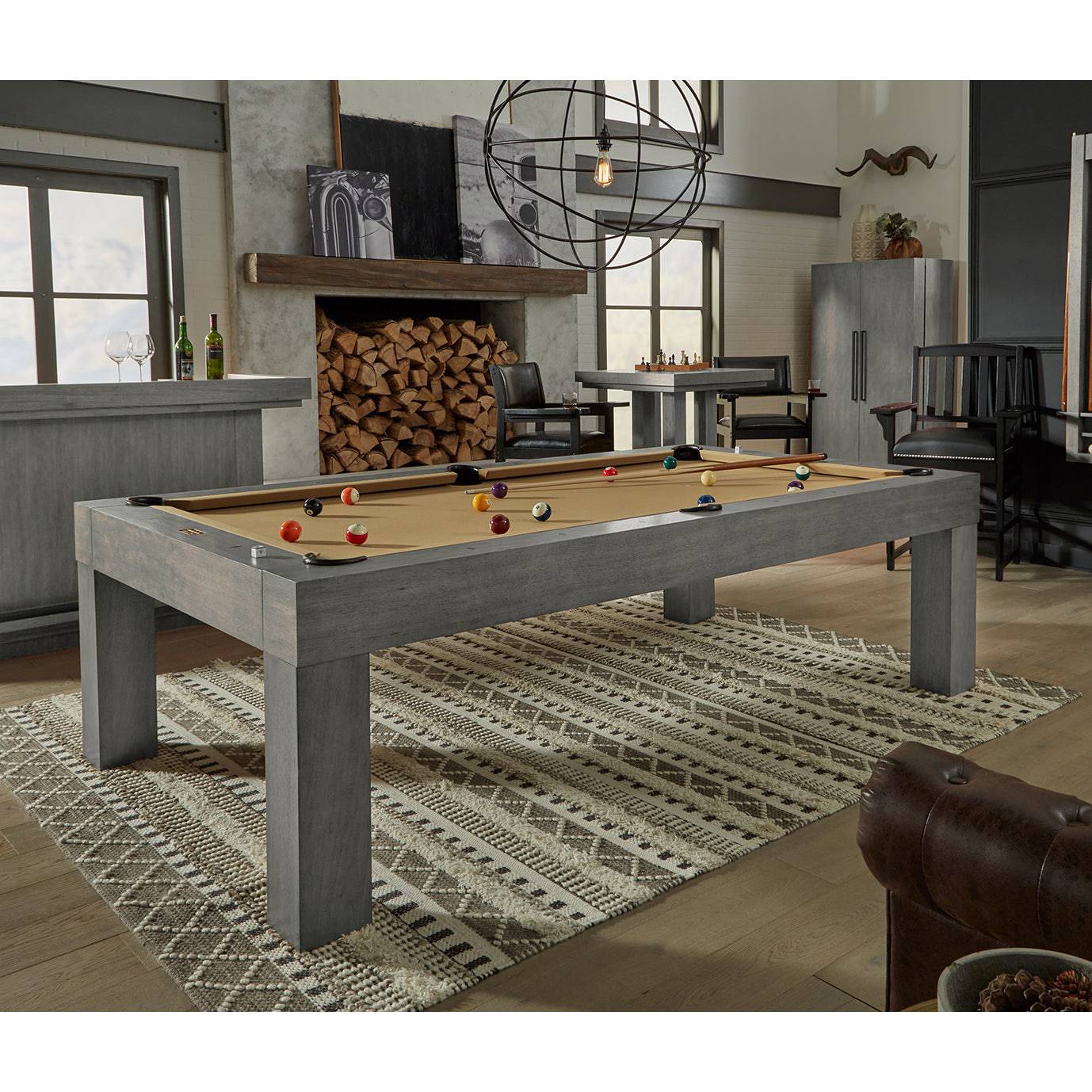 8’ American Heritage Alta Pool Table - Charcoal - Image 3