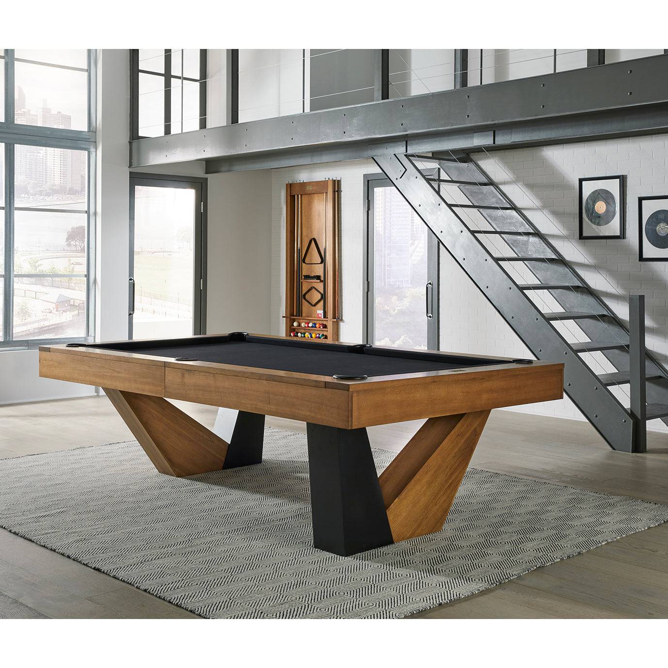 8’ American Heritage Annex Pool Table - Brushed Walnut - Image 4