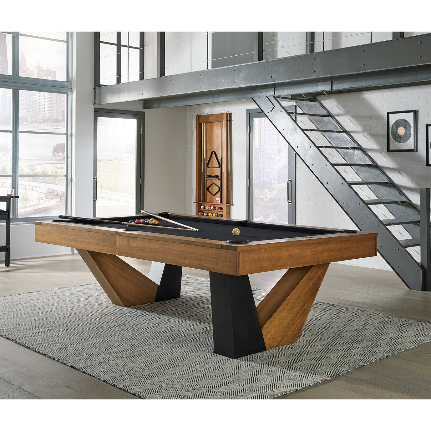 8’ American Heritage Annex Pool Table - Brushed Walnut - Image 6