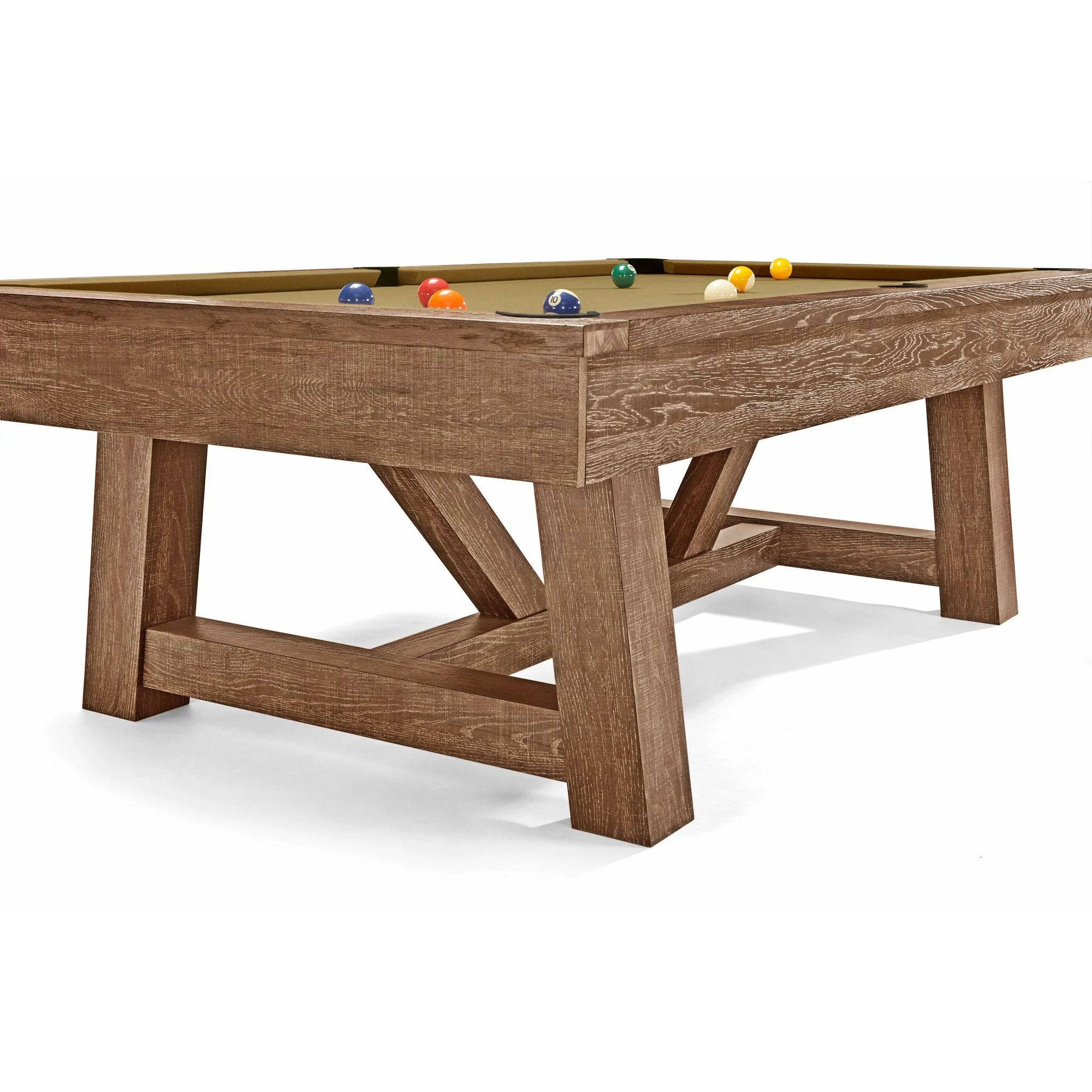 8' Brunswick Botanic Pool Table - Rustic Dark Brown - Image 2