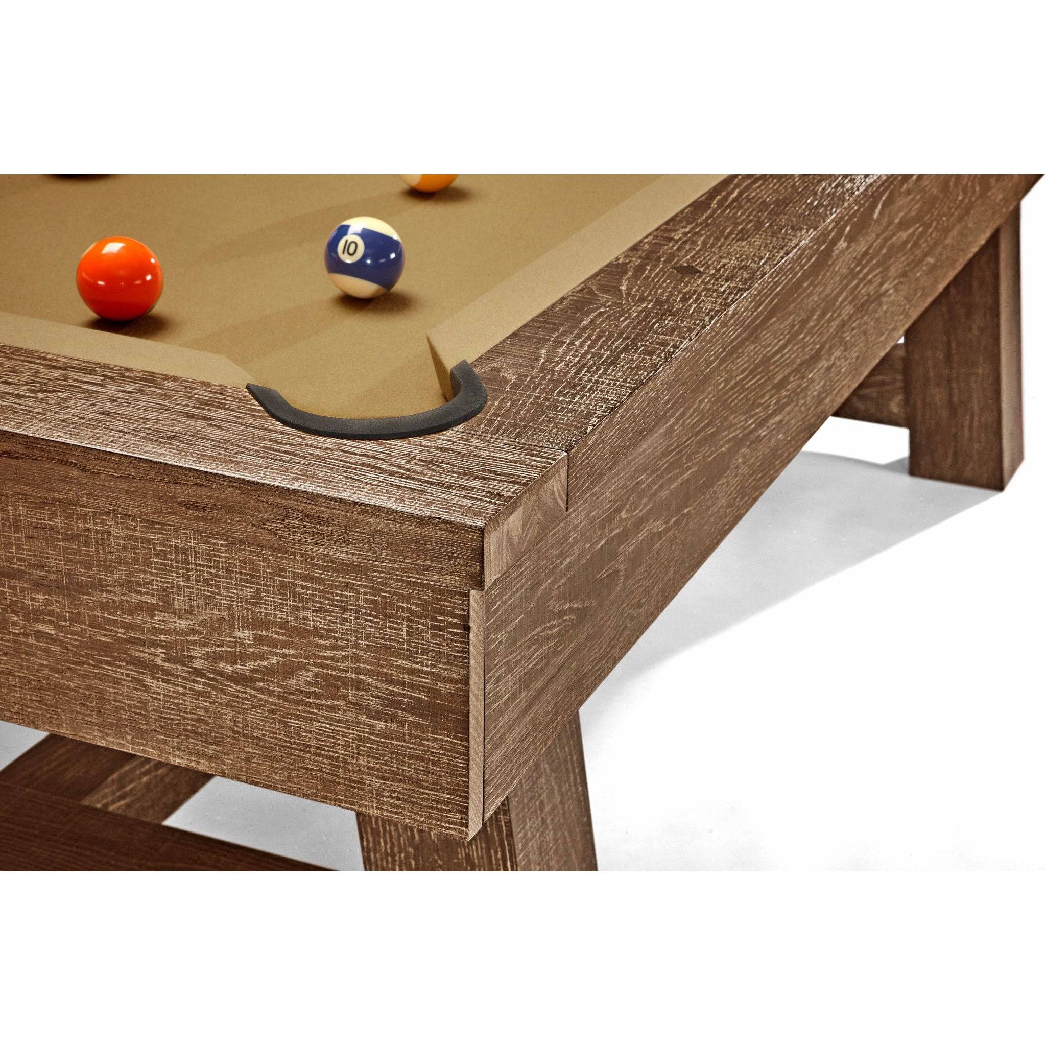 8' Brunswick Botanic Pool Table - Rustic Dark Brown - Image 5