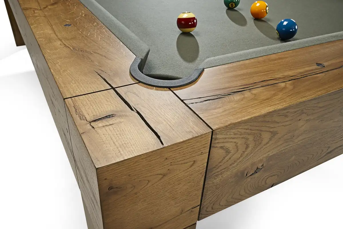 8' Brunswick Parsons Pool Table - Natural Dry Oak - Image 3