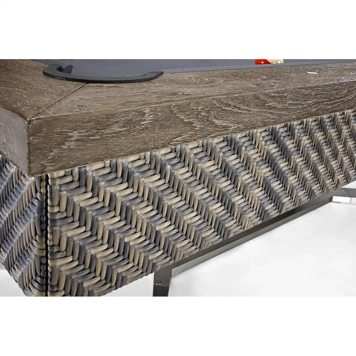 8' Brunswick The Bali Pool Table - Grey Teak - Image 4