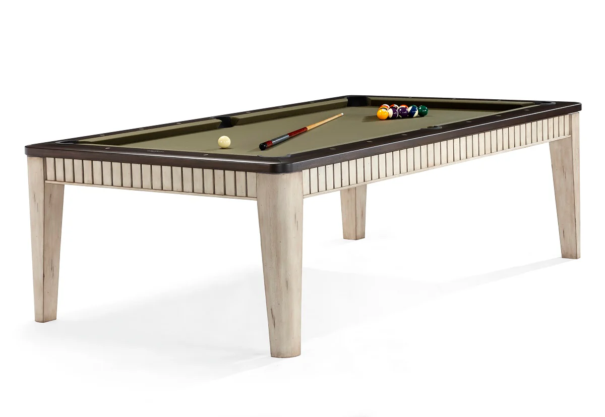 8' Brunswick The Henderson Pool Table - Aged Linen/Walnut Rail - Image 2