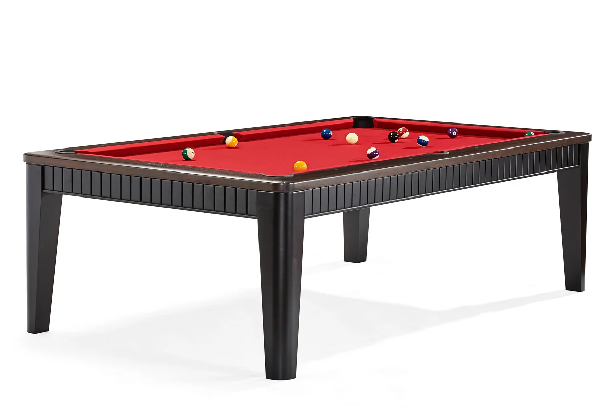 8' Brunswick The Henderson Pool Table - Matte Black/Walnut Rail