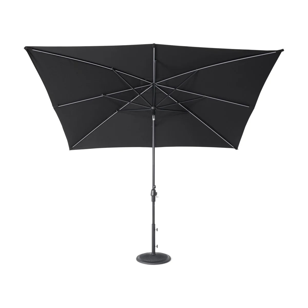 8'x10' Designer Rectangle - Infinite 360° Auto Tilt Solar Lux Umbrella - Black - Image 3