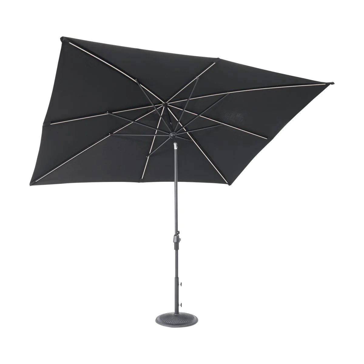8'x10' Designer Rectangle - Infinite 360° Auto Tilt Solar Lux Umbrella - Black - Image 4