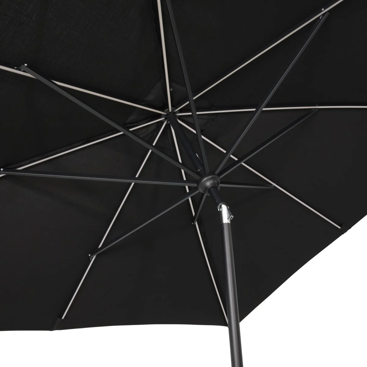 8'x10' Designer Rectangle - Infinite 360° Auto Tilt Solar Lux Umbrella - Black - Image 5