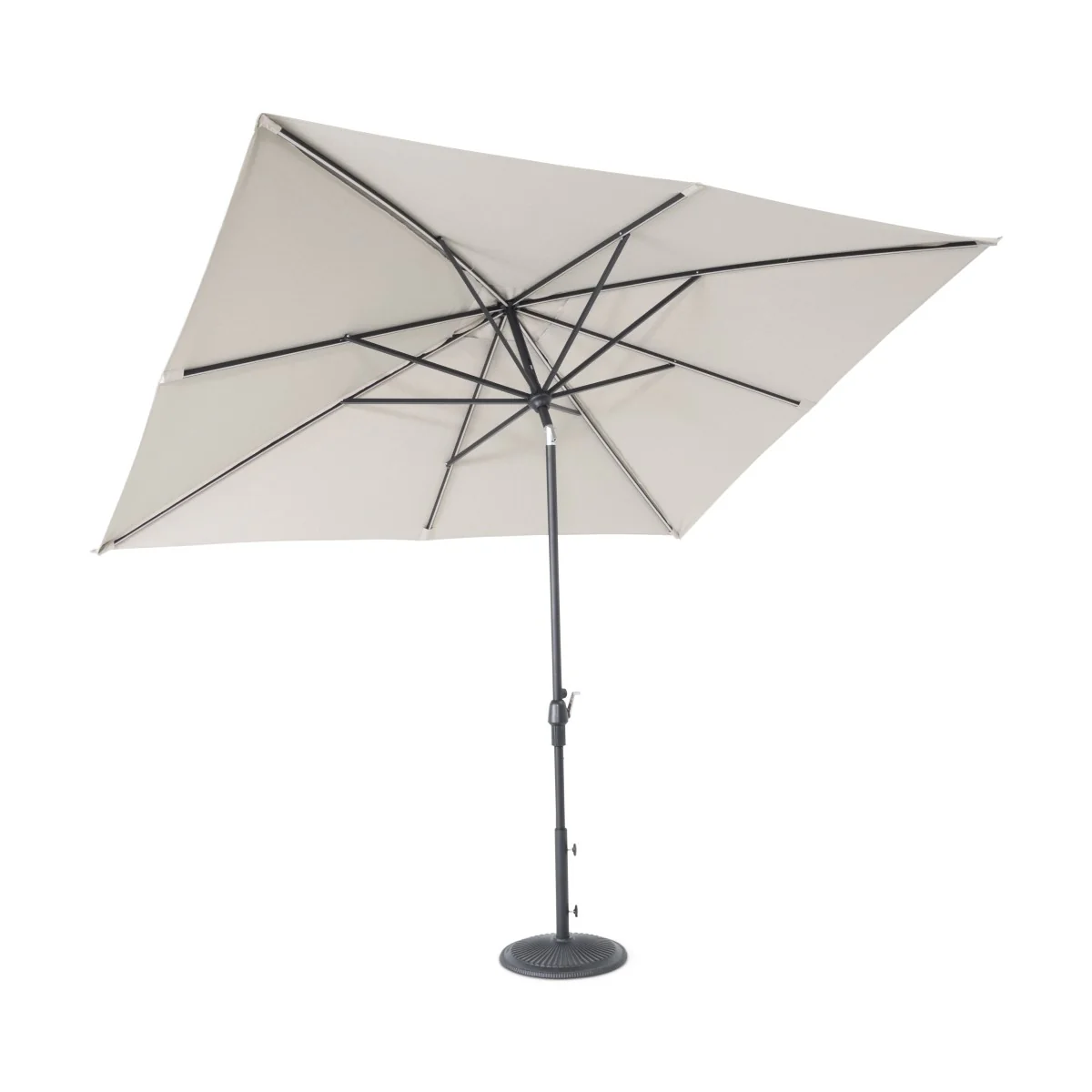 8'x10' Designer Rectangle - Infinite 360° Auto Tilt Solar Lux Umbrella - Cast Ash - Image 4