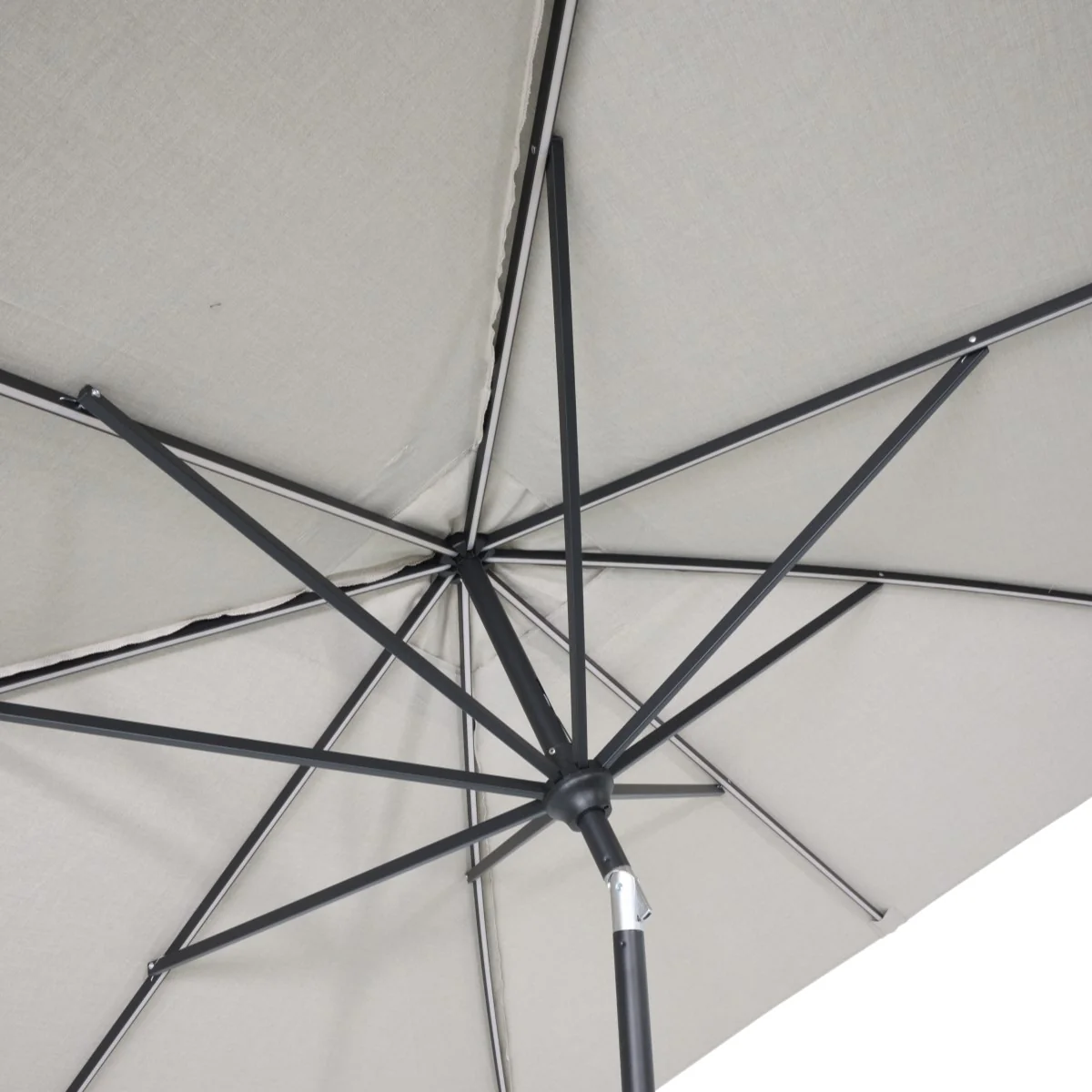 8'x10' Designer Rectangle - Infinite 360° Auto Tilt Solar Lux Umbrella - Cast Ash - Image 5